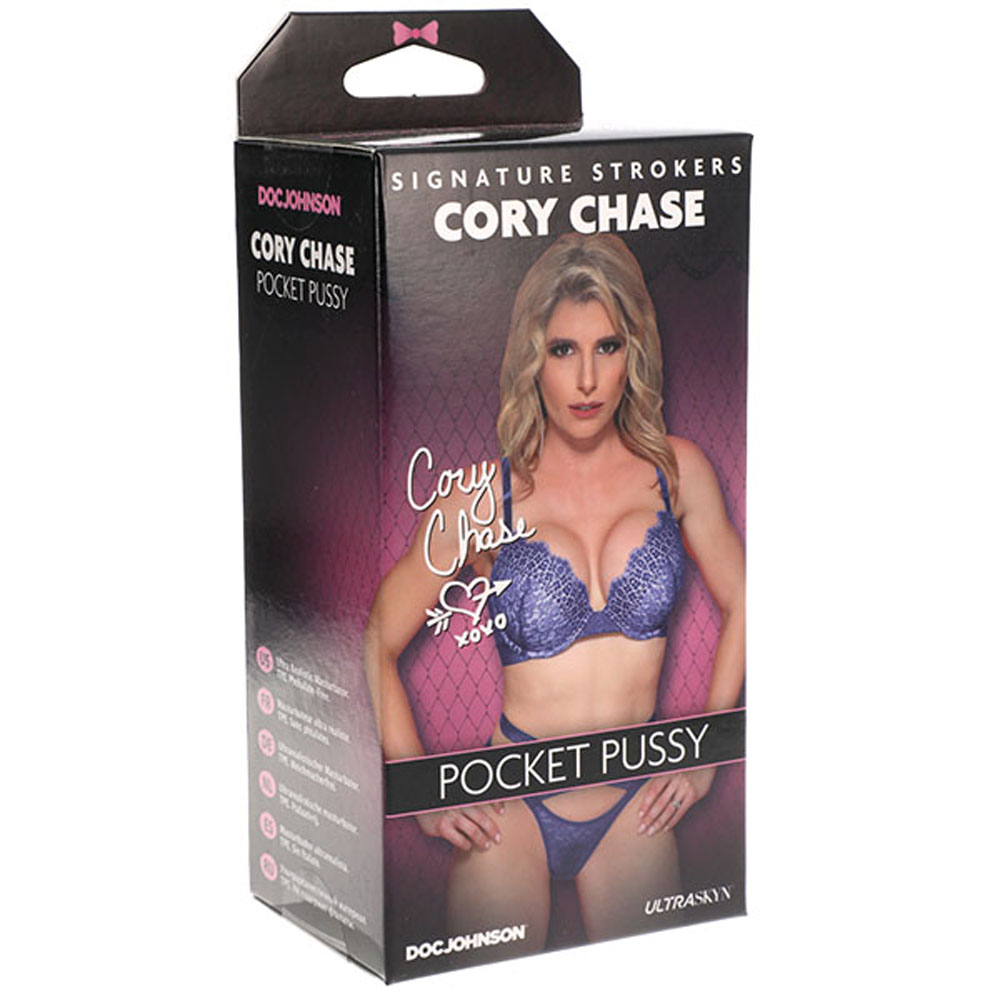 Doc Johnson - Signature Strokers - Cory Chase Ultraskyn Pocket Pussy - Masturbation Aids for Males