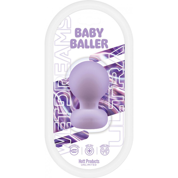 Hott Products - Wet Dreams Baby Baller Mini Massager Multi-Speed Silicone Lavender - Vibrators - Silicone