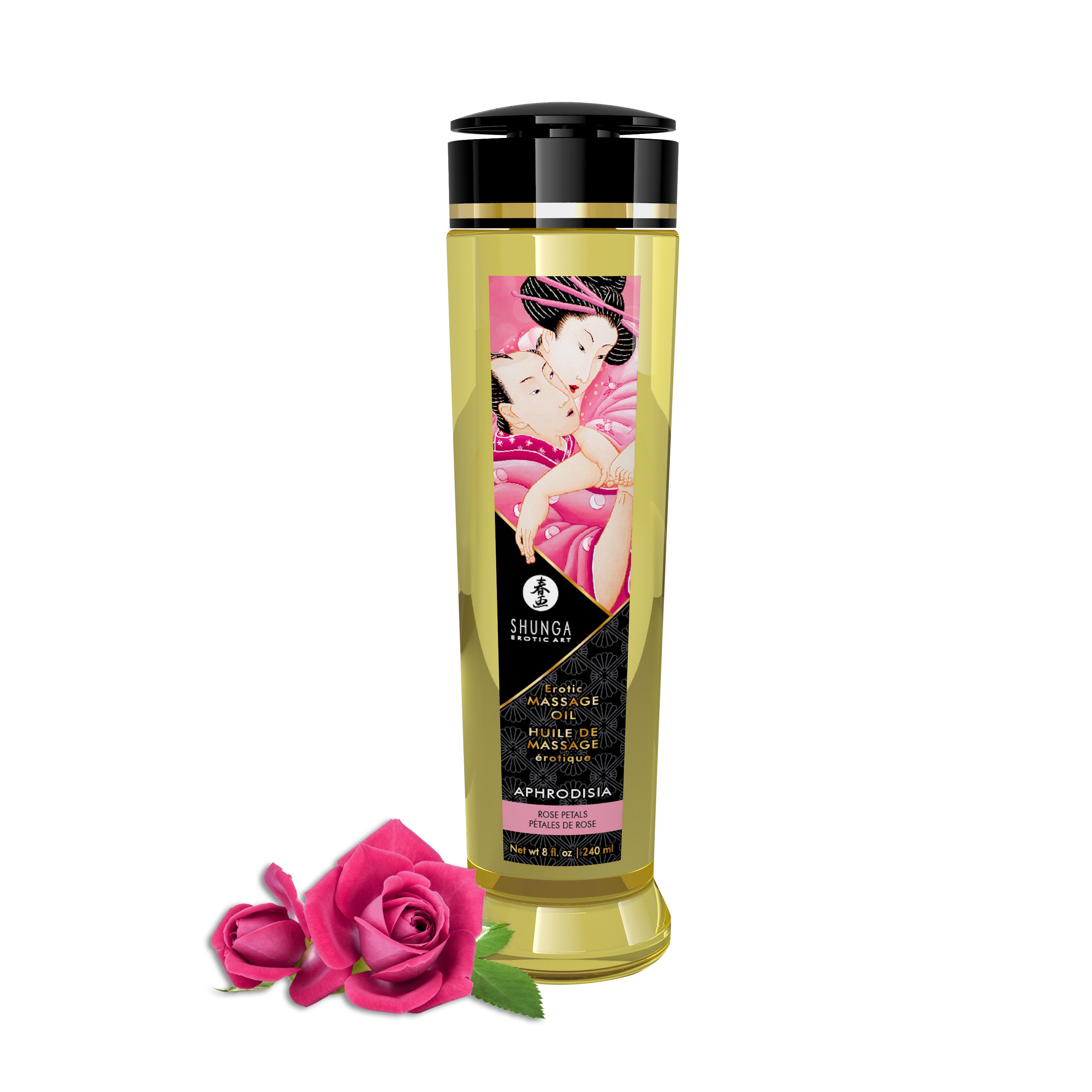 Shunga - Massage Oils - Aphrodisia - 8 Fl. Oz. Rose Petals - Lubricants, Creams & Glides
