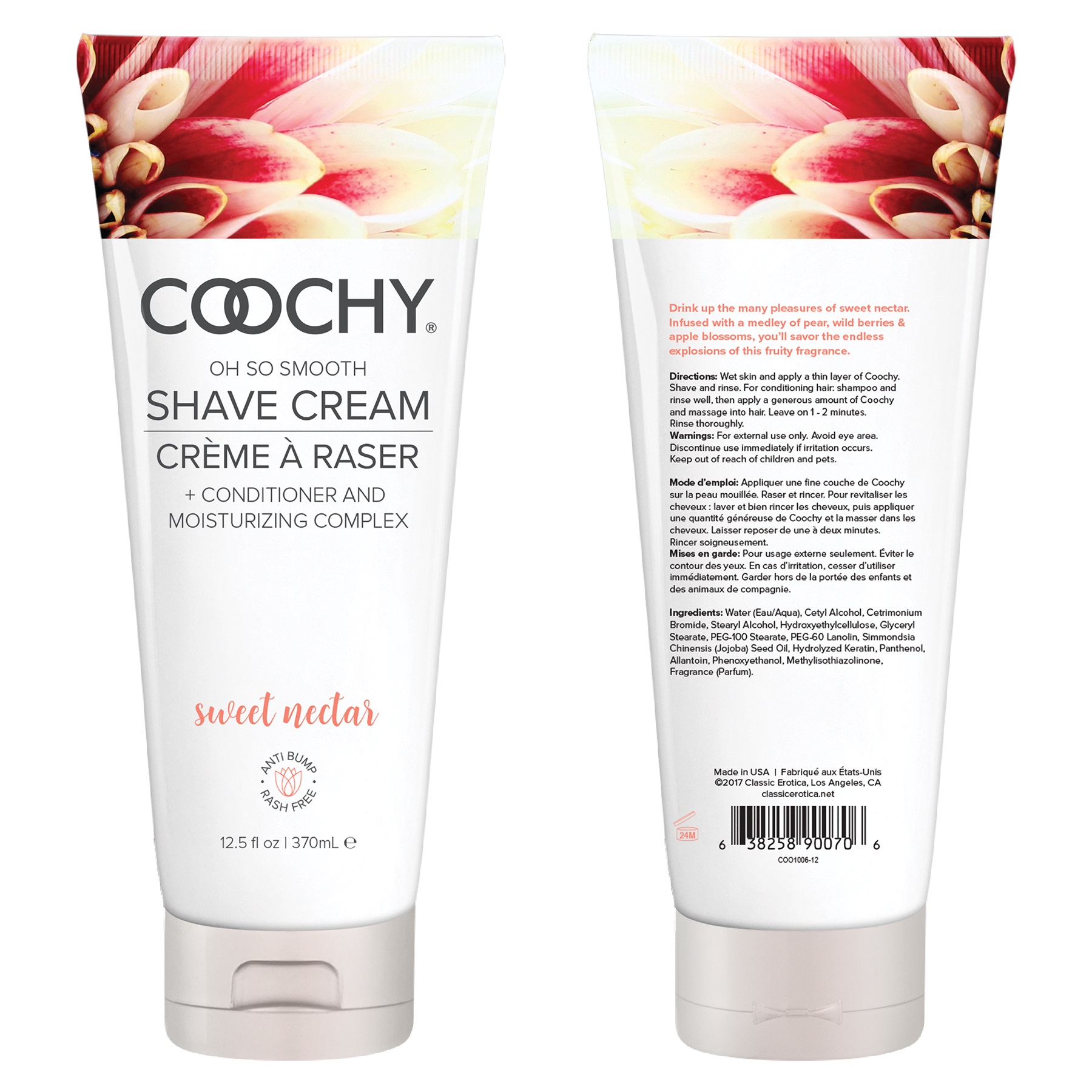 Coochy Coochy Shave Cream Sweet Nectar 12.5 fl.oz