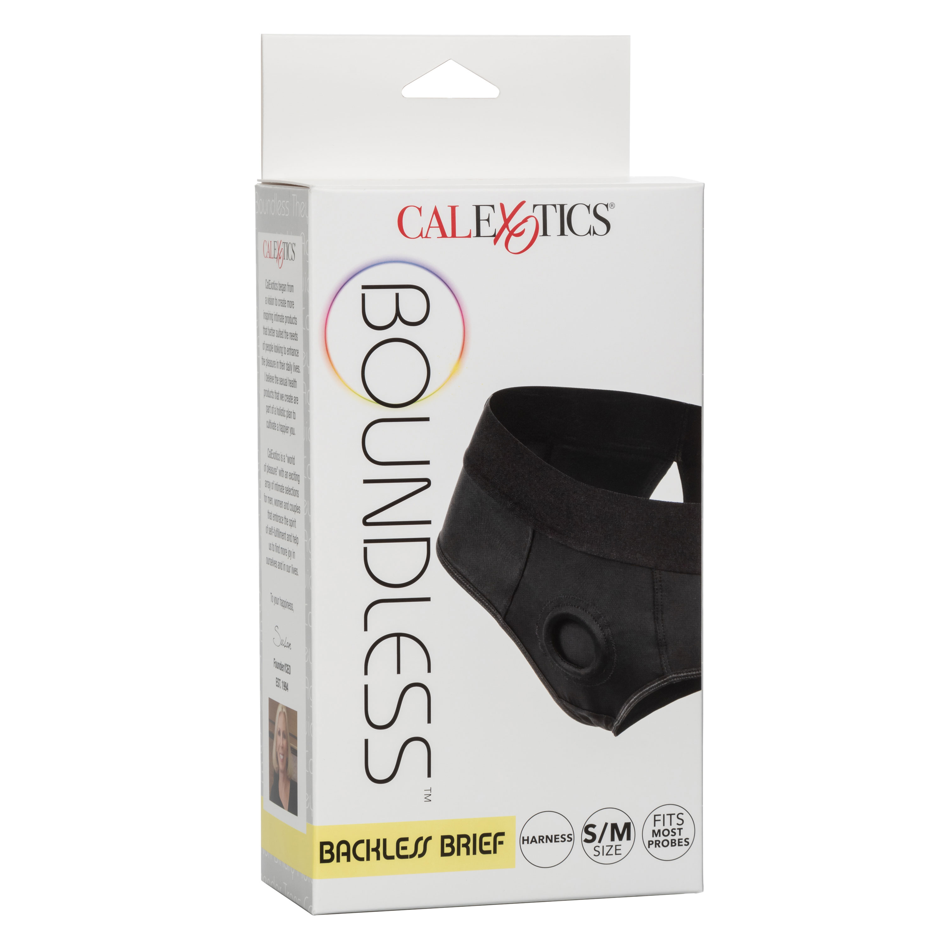 CalExotics - Boundless Backless Brief - S/m - Black - Harnesses & Strap-Ons