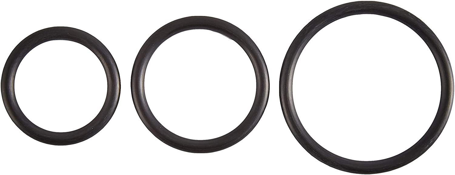 Spartacus - Rubber Cock Ring Set - Black - Cockrings