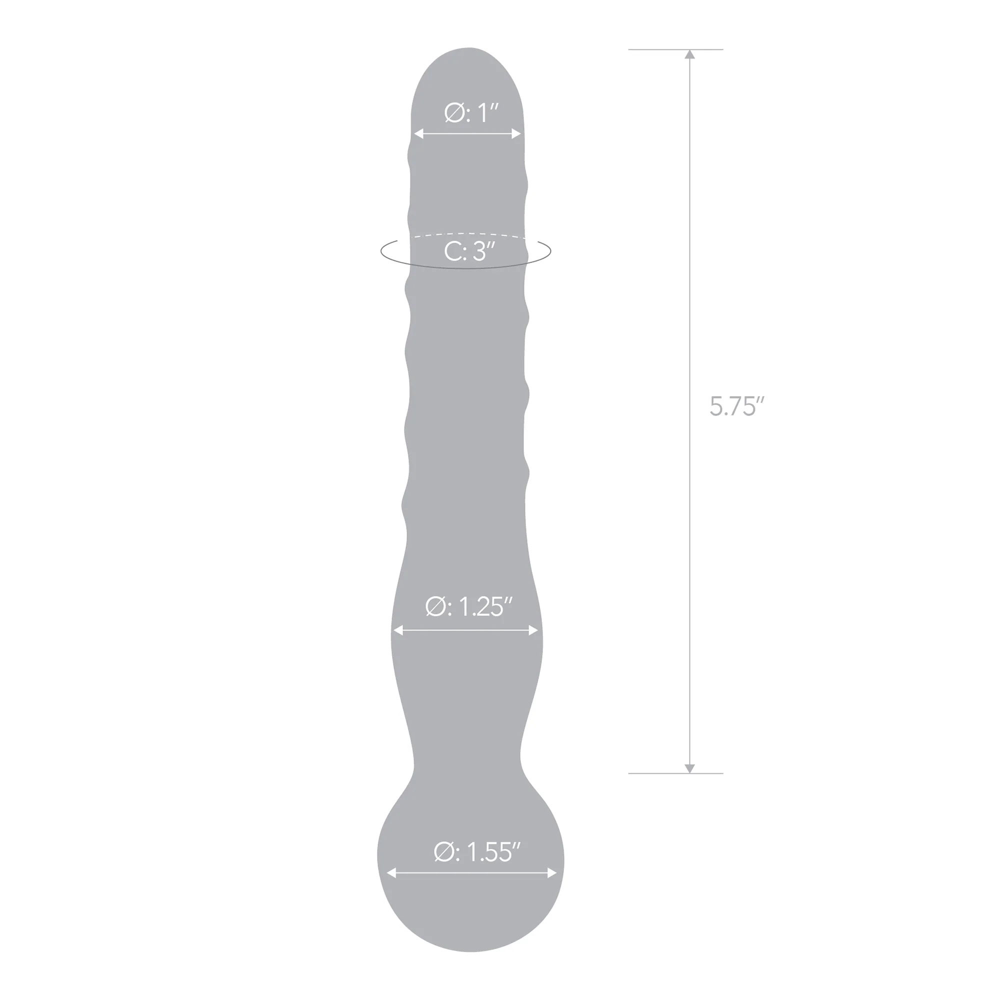 Electric Eel - Glas 8 in. Joystick Clear Glass Dildo - Dildos - Glass