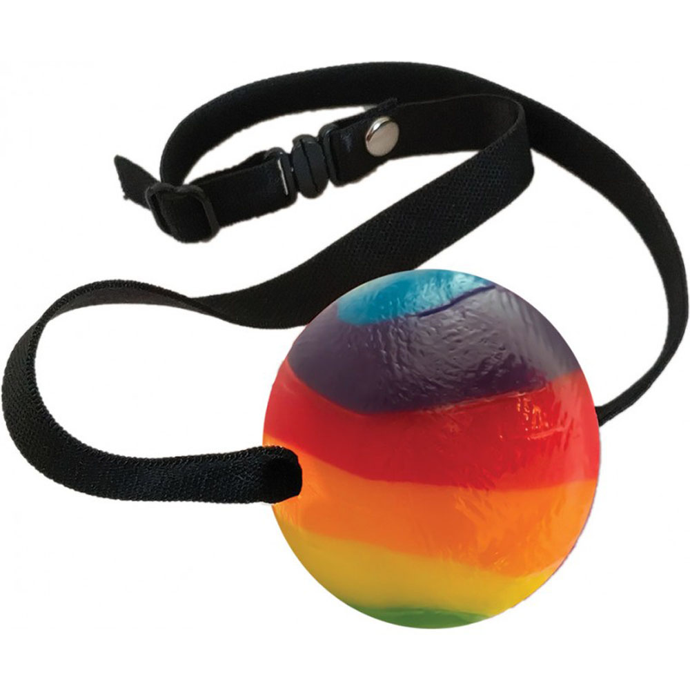 Hott Products - Rainbow Candy Ball Gag - Bondage & Fetish Toys