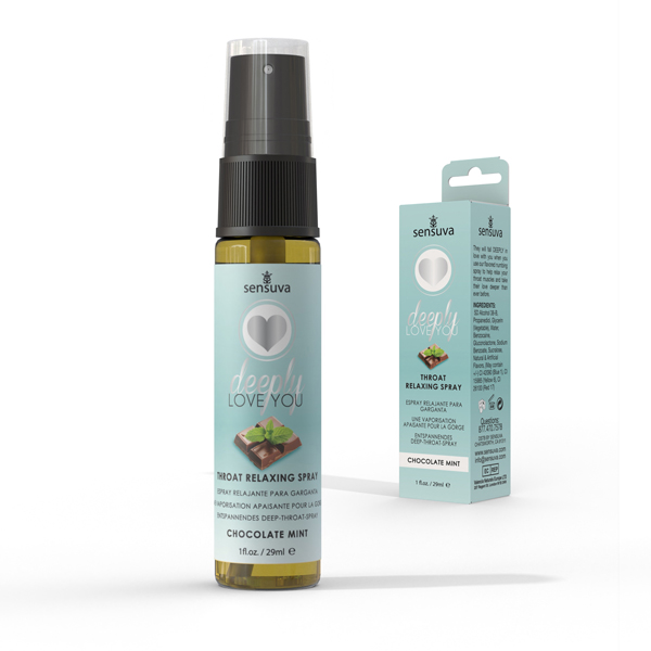 Sensuva - Deeply Love You Throat Relaxing Spray - Chocolate Mint - 1 Fl. Oz. - Holiday Items