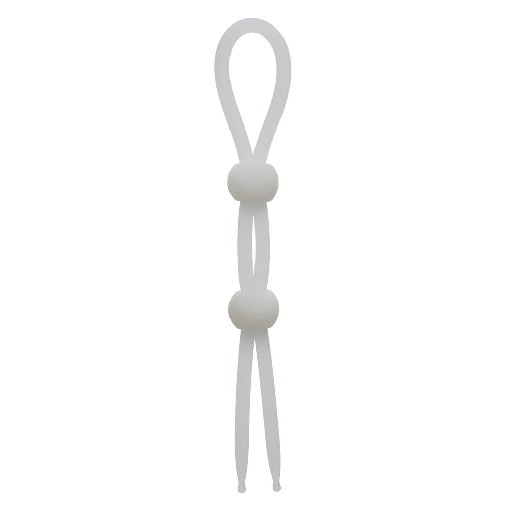 CalExotics - Alpha Liquid Silicone Dual Lasso - Natural - Cockrings