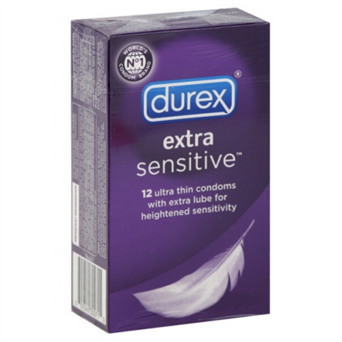 Paradise Marketing - Durex Extra Sensitive Condoms Lubricated - 12 Pack New Item Number 30271 - Condoms