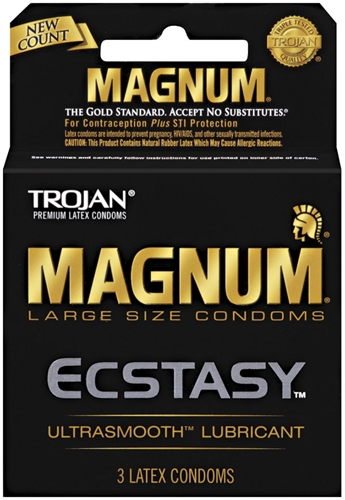 Paradise Marketing - Trojan Magnum Ecstasy - 3 Pack - Condoms