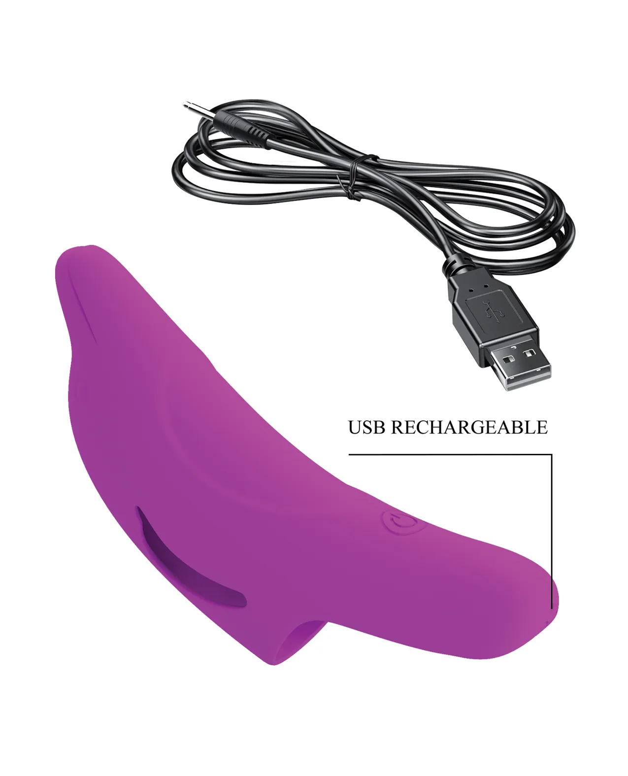 Pretty Love - Delphini Dolphin Honey Finger Vibrator - Fuchsia - Eco-Friendly