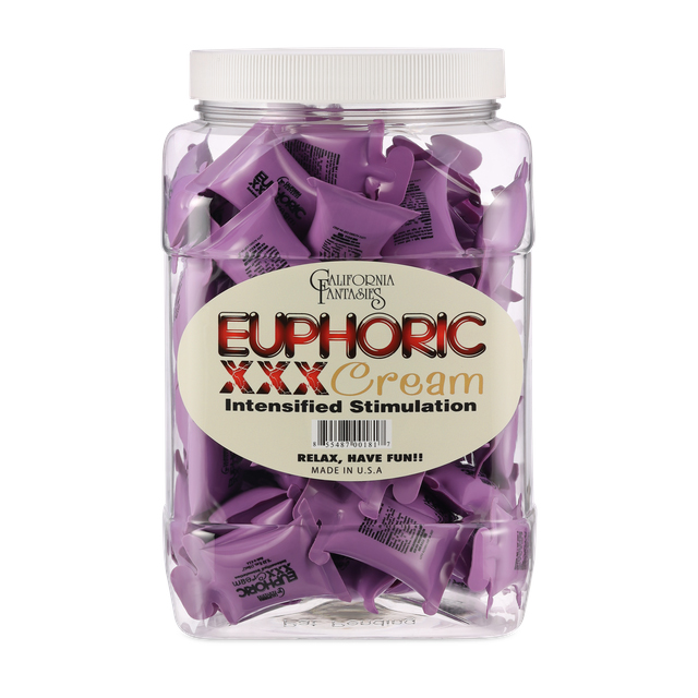 California Fantasies - Euphoric XXX Cream - 72 Piece Fishbowl - 10 ml Pillows - Displays-Bowls & Wall Displays