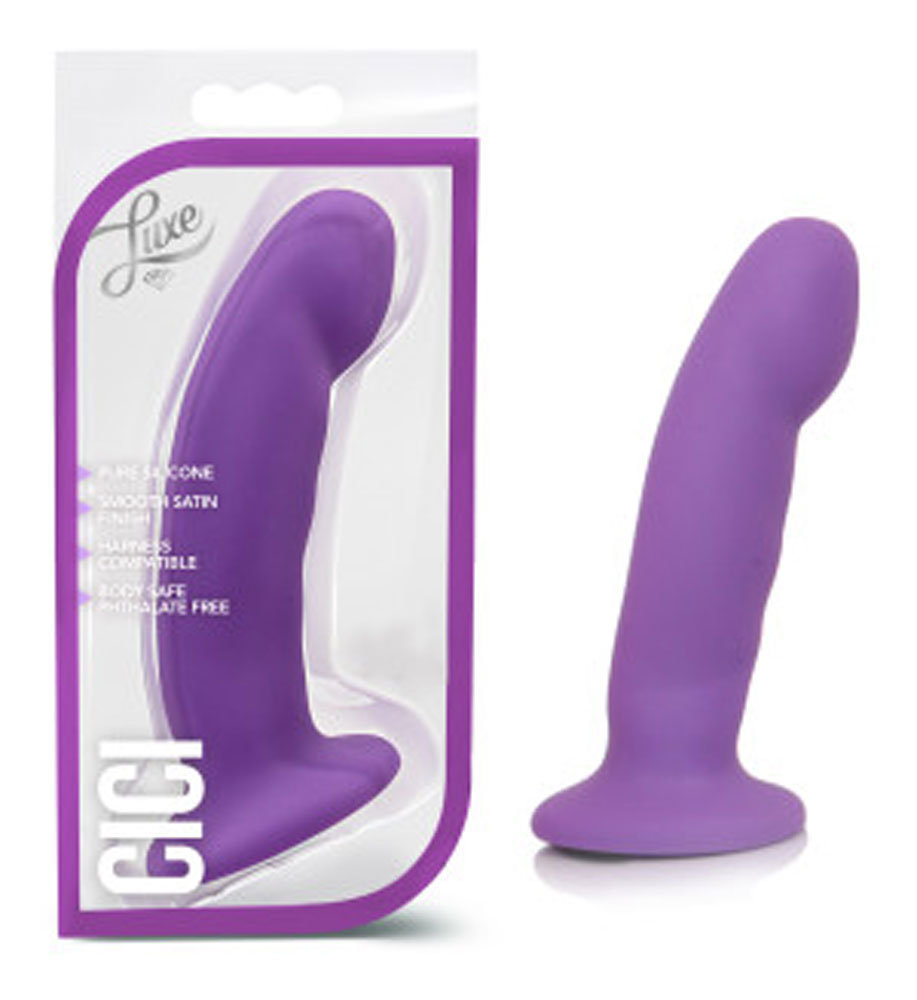 Blush - Luxe Cici 6.5 in. Curved Silicone Dildo Purple - Dildos - Silicone