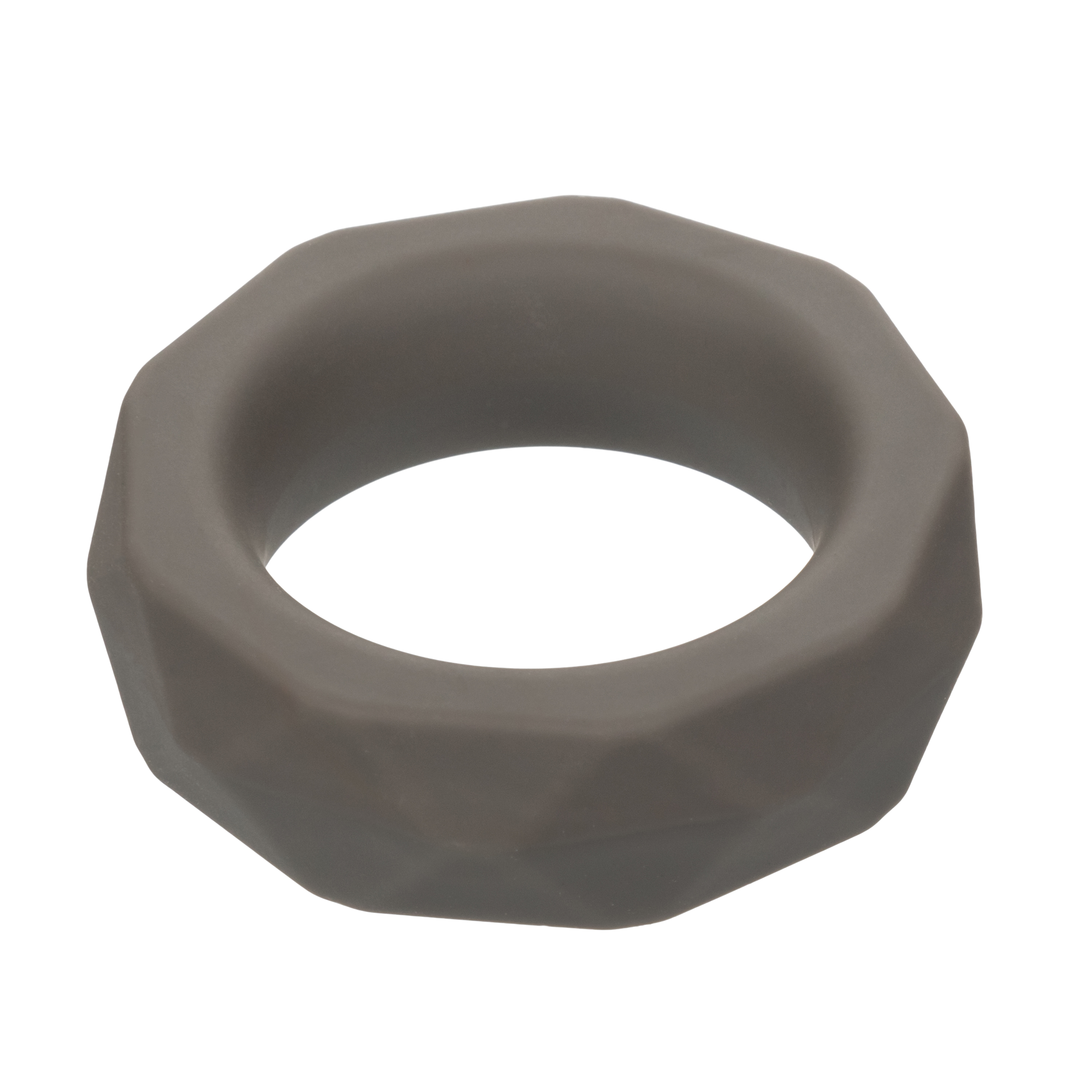 CalExotics - Alpha Liquid Silicone Prolong Prismatic Ring - Gray - Cockrings