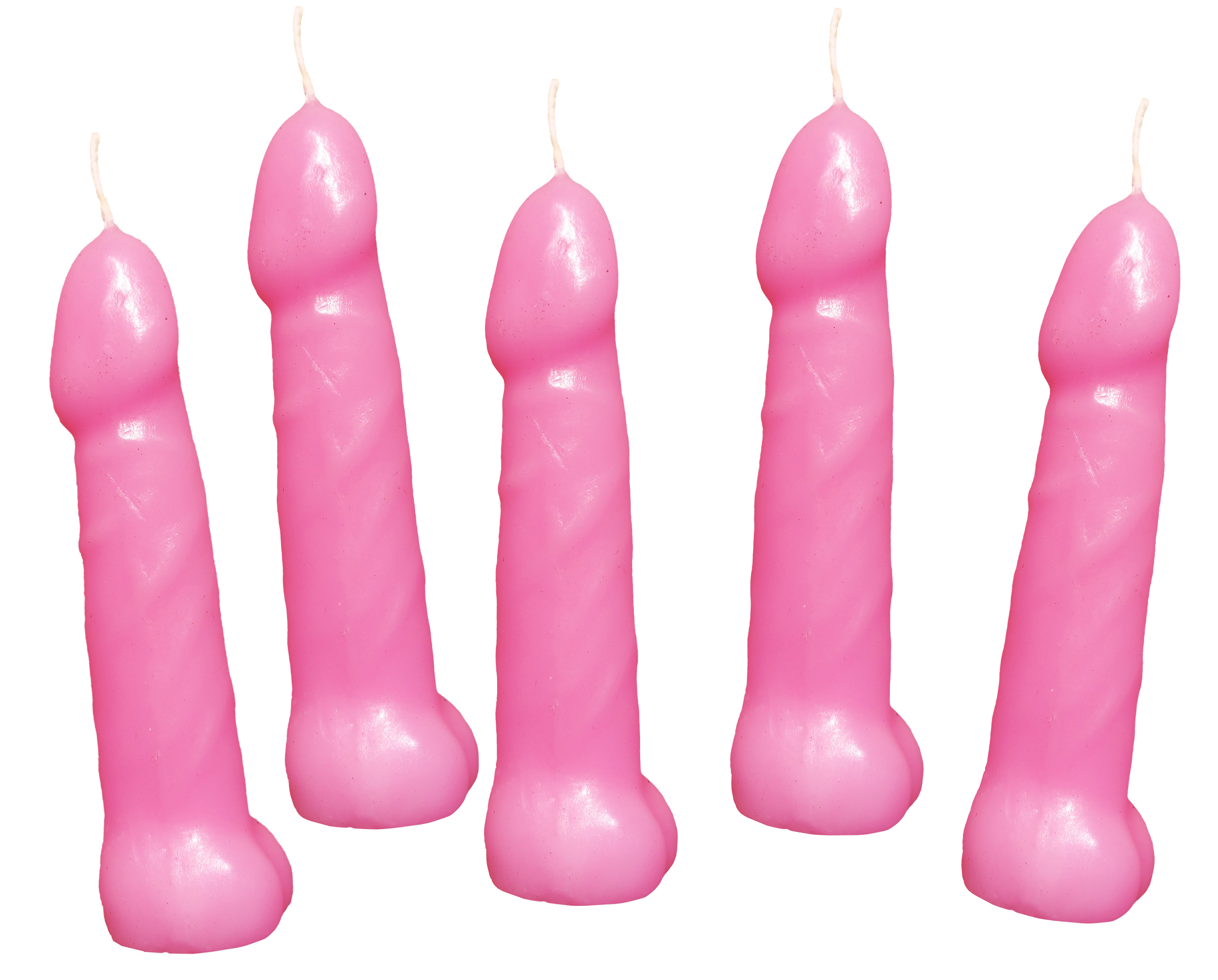 Hott Products - Bachelorette Pecker Party Pink Candles 5pk - Bachelor & Bachelorette Items