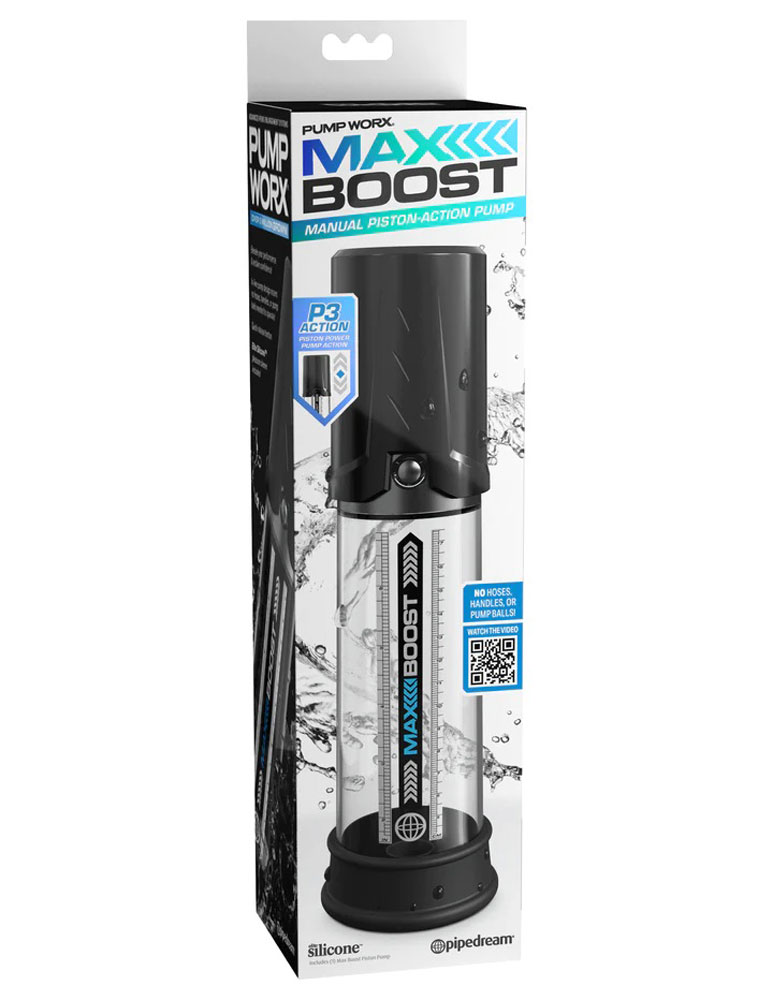 Pipedream - Pump Worx Max Boost - Black/clear - Masturbation Aids for Males