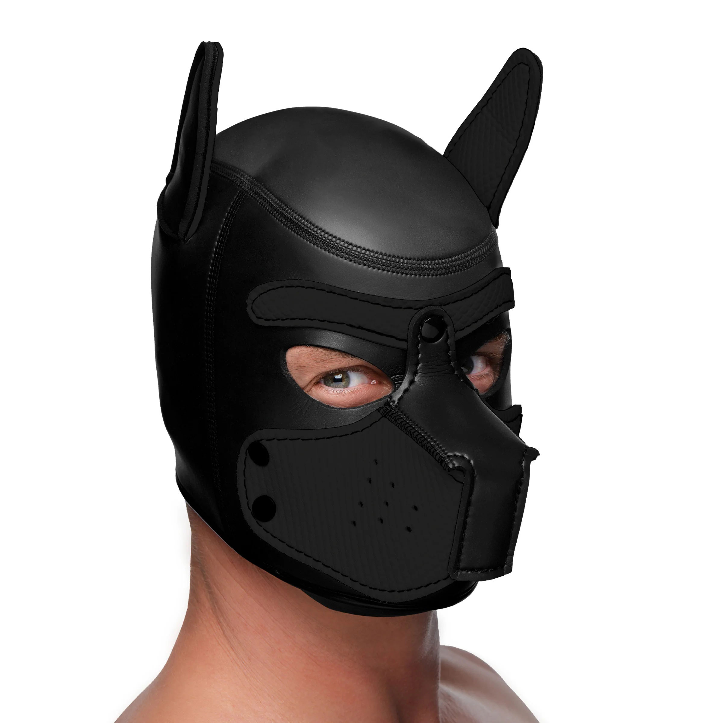 XR Brands Master Series Spike Neoprene Puppy Hood Black