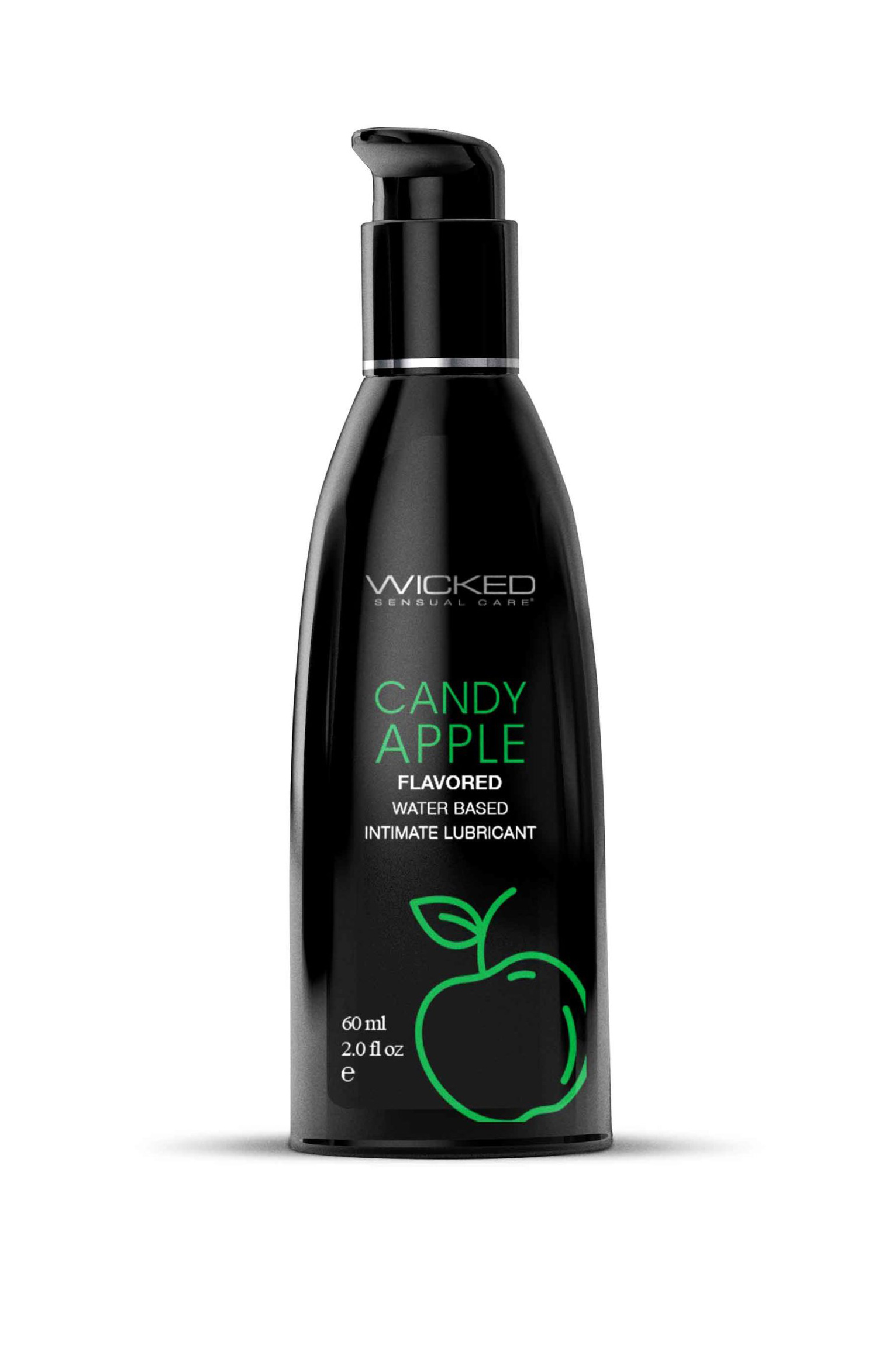 Wicked Sensual Care - Aqua Candy Apple Flavored Water Based Intimate Lubricant - 2 Fl. Oz. - Holiday Items