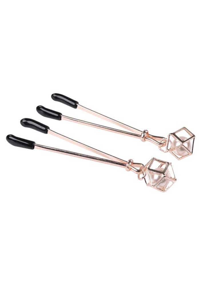 Sportsheets - Sportsheets Sex & Mischief Brat Pearl Nipple Jewelry - Bondage & Fetish Toys - Metal