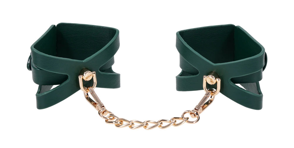 Sportsheets - Indica Cutout Cuffs - Green - Bondage & Fetish Toys