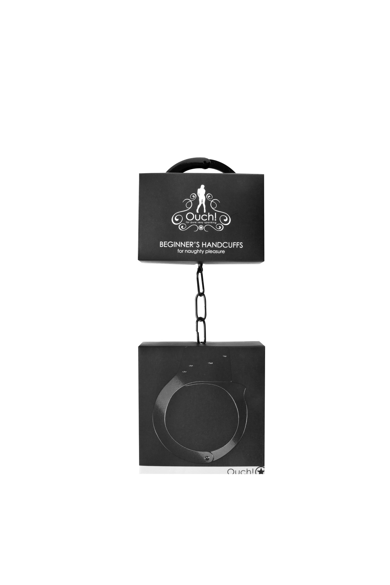 Shots - Ouch! Beginner''s Metal Handcuffs With Quick-Release Black - Bondage & Fetish Toys - Metal