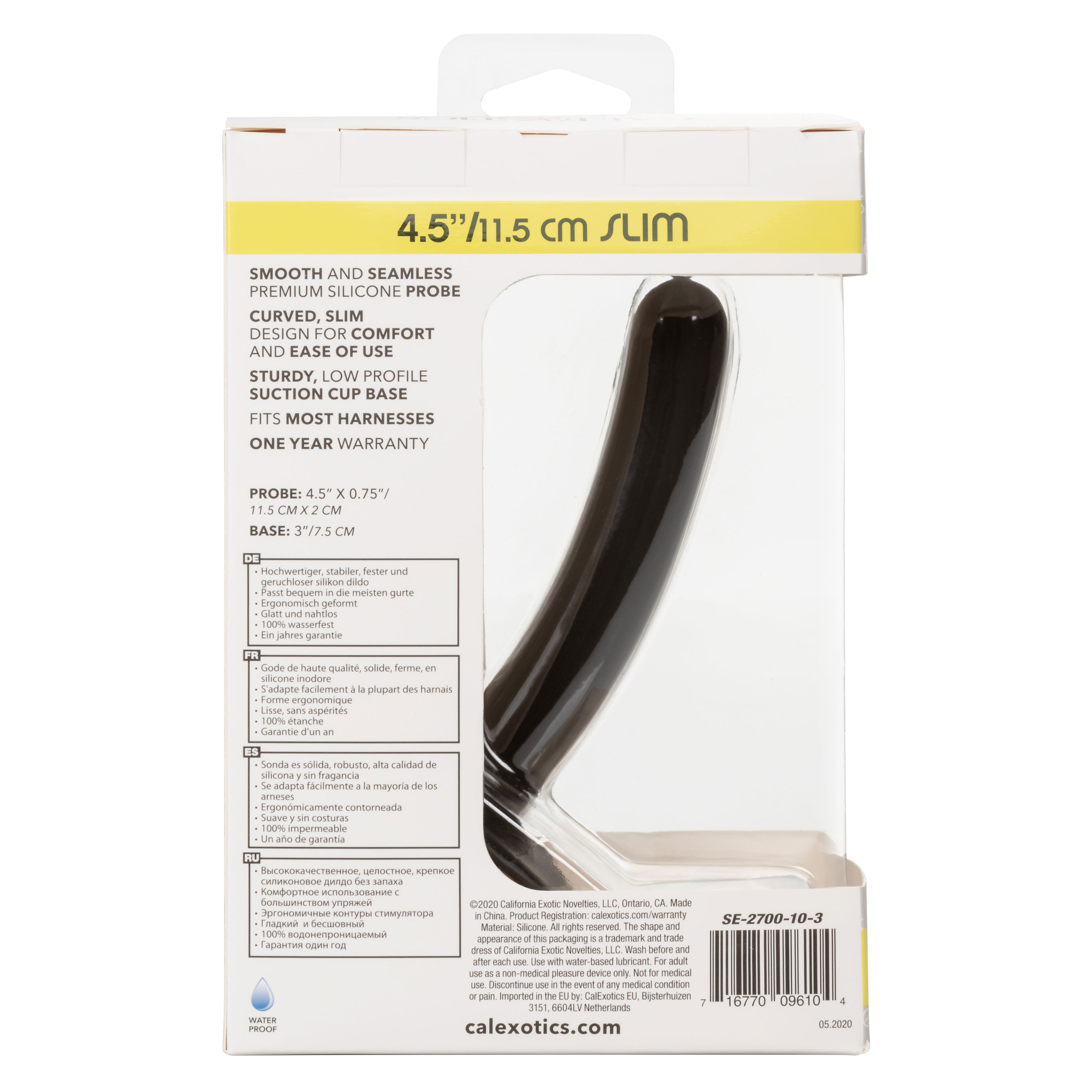 CalExotics - Boundless Slim - 4.5 Inch - Black - Dildos