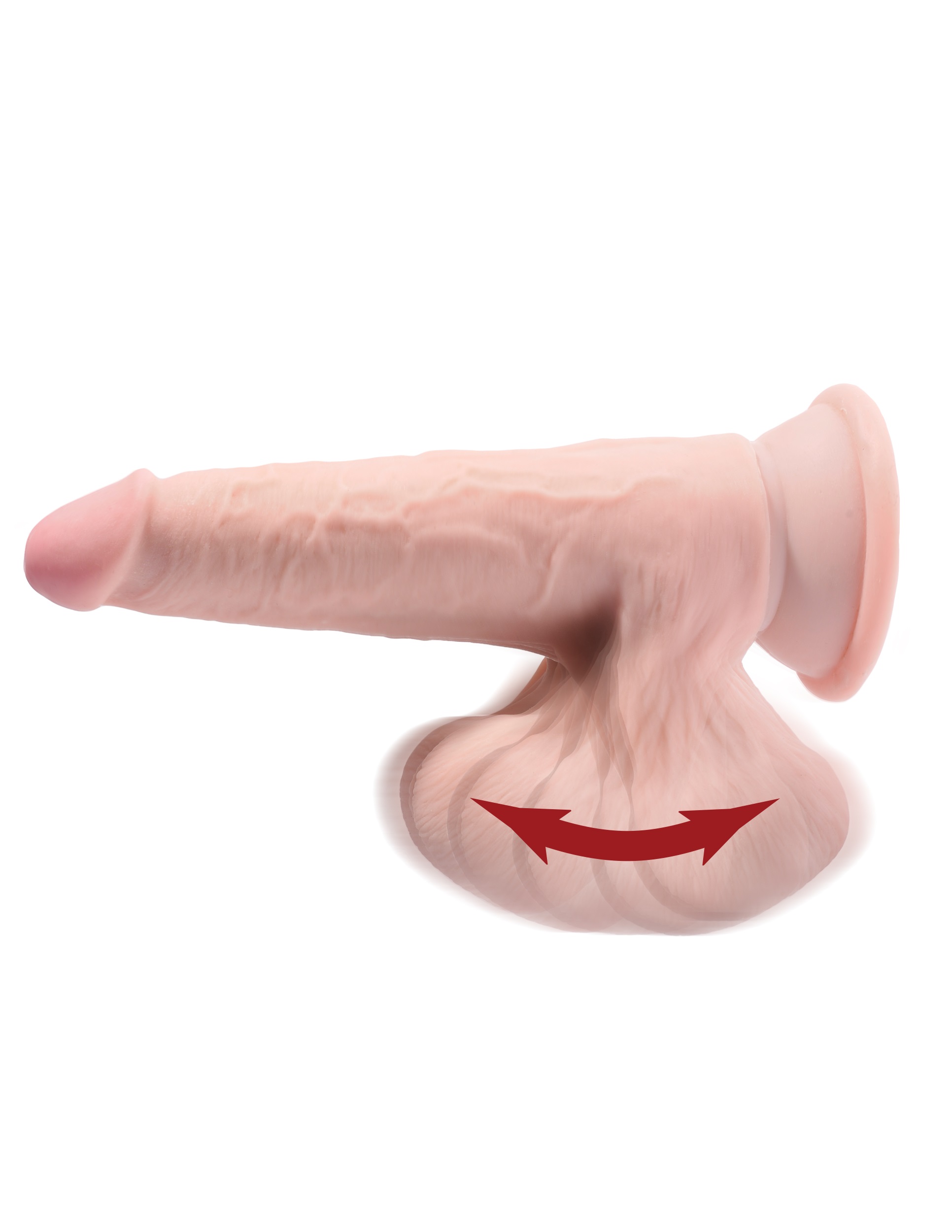 Pipedream - King Cock Plus 8 in. Triple-Density Cock With Swinging Balls Dildo Beige - Dildos - TPE/TPR/Elastomers