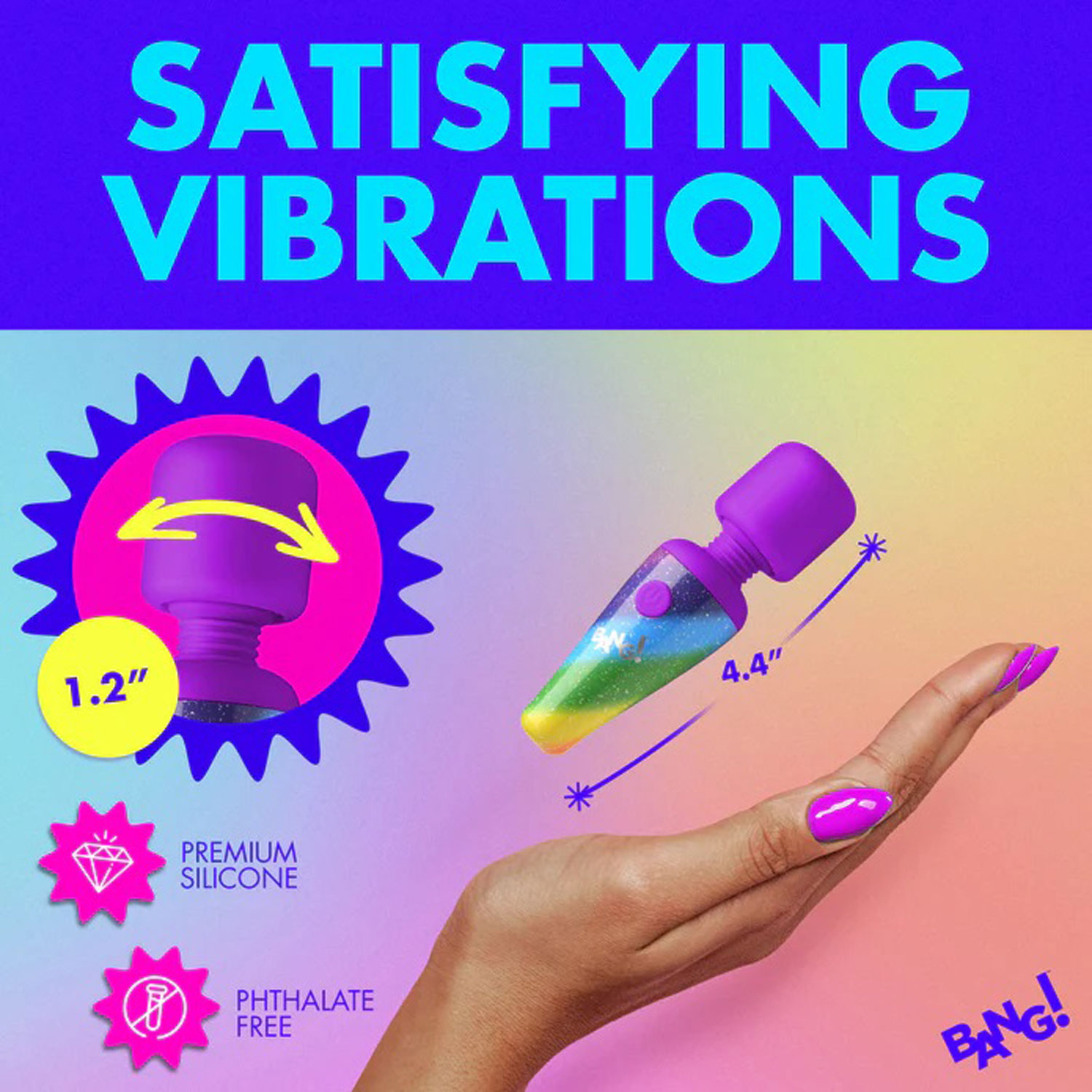 XR Brands - Rainbow Mini Wand - Massagers