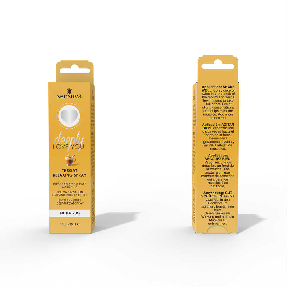 Sensuva - Deeply Love You Throat Relaxing Spray - Butter Rum - 1 Fl. Oz. - Lubricants, Creams & Glides