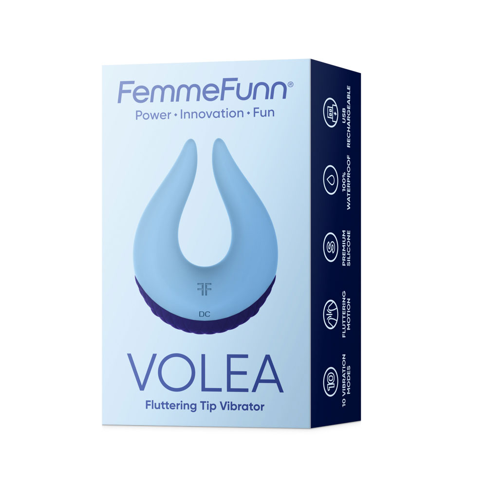 Femme Funn - Volea - Light Blue / Dark Purple Base - Clit Stimulators