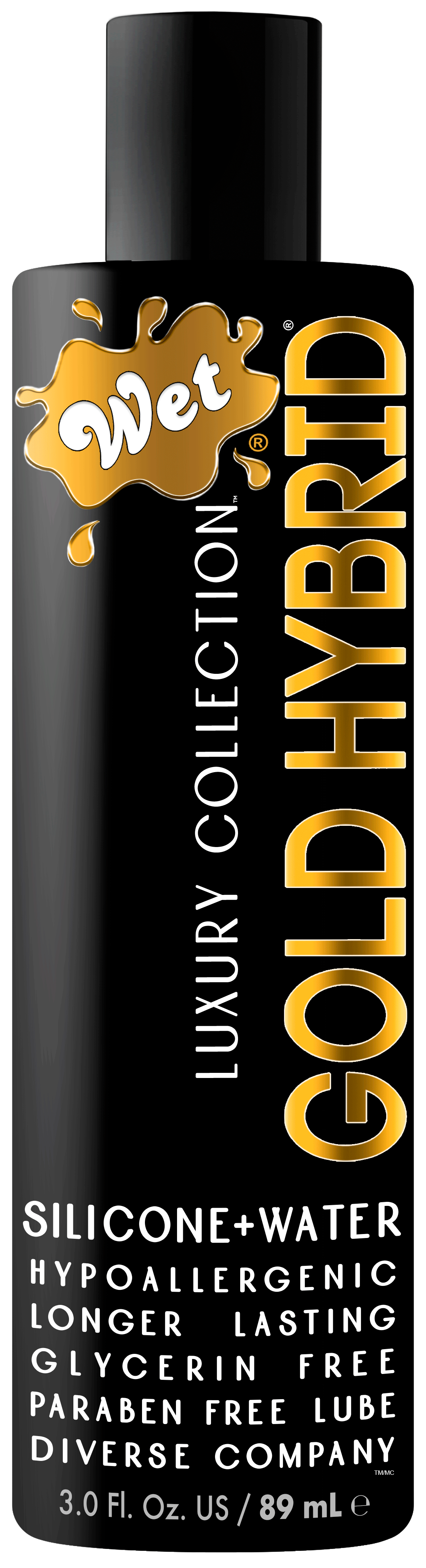 Wet - Wet Gold Hybrid Water Silicone Blend - 3.1 Fl. Oz - Lubricants, Creams & Glides
