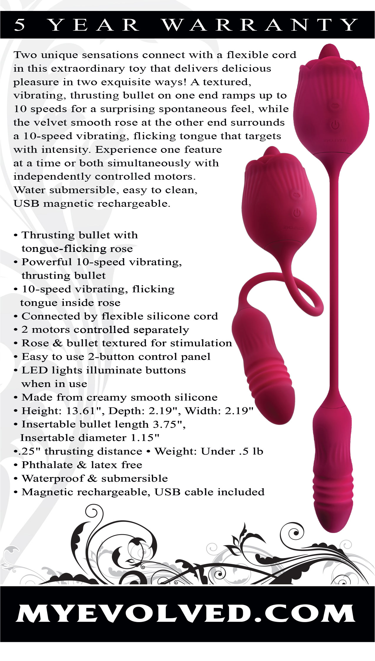 Evolved Novelties - Wild Rose - Red - Eco-Friendly