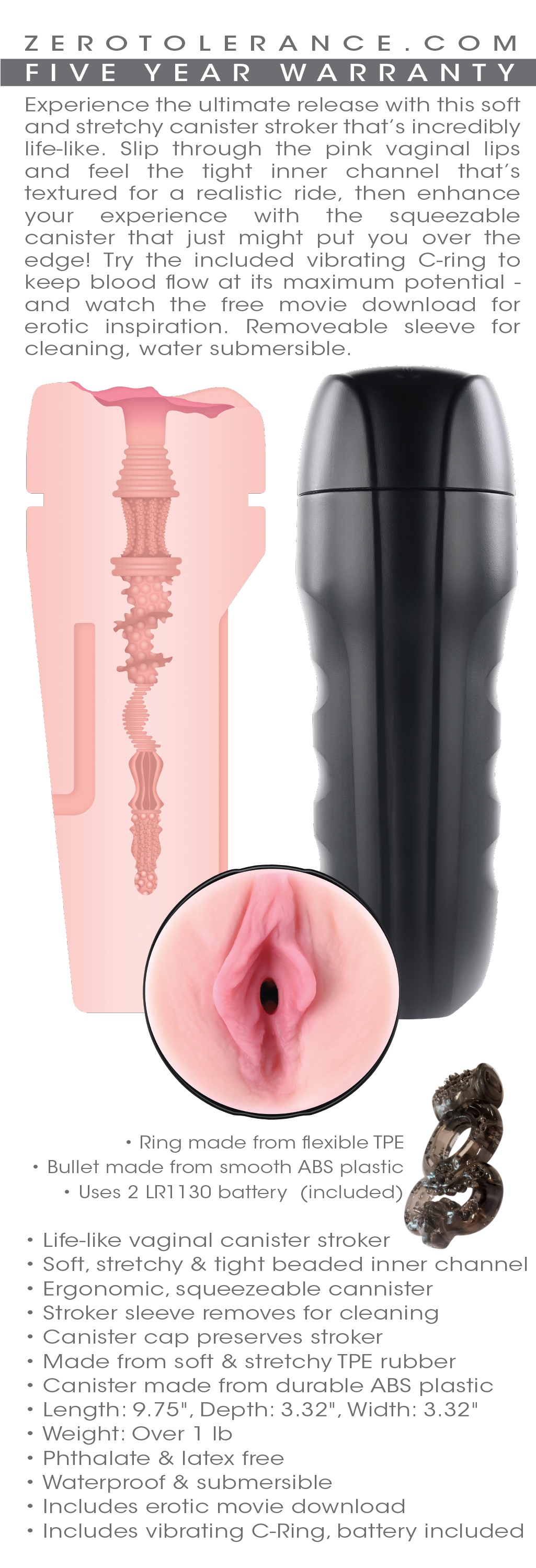 Evolved Novelties - Grip It - Light - Masturbation Aids for Males