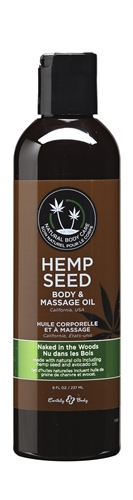Earthly Body - Hemp Seed Massage and Body Oil - Naked in the Woods - 8 Fl. Oz./ 237ml - Bath & Body