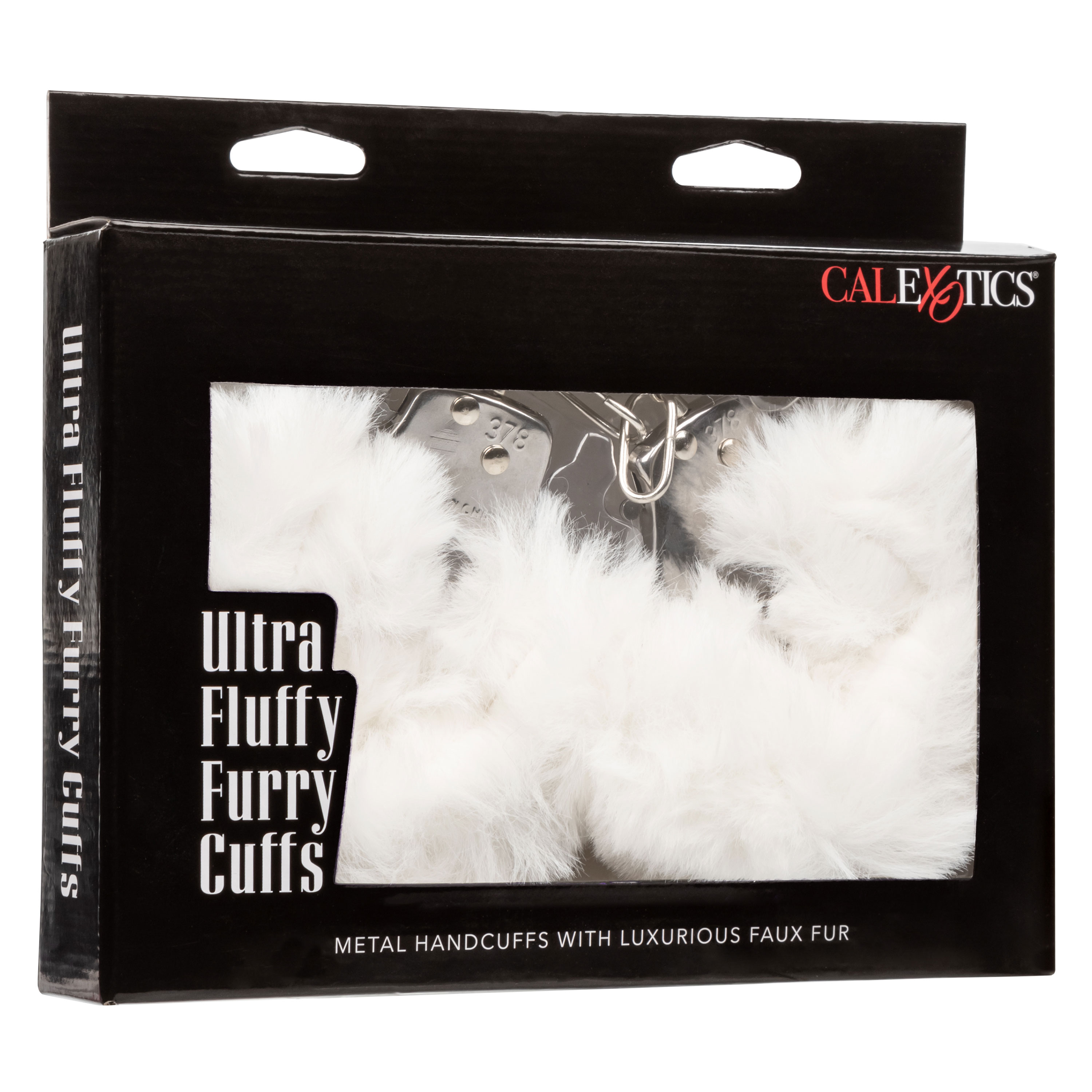 CalExotics - Ultra Fluffy Furry Cuffs - White - Bondage & Fetish Toys