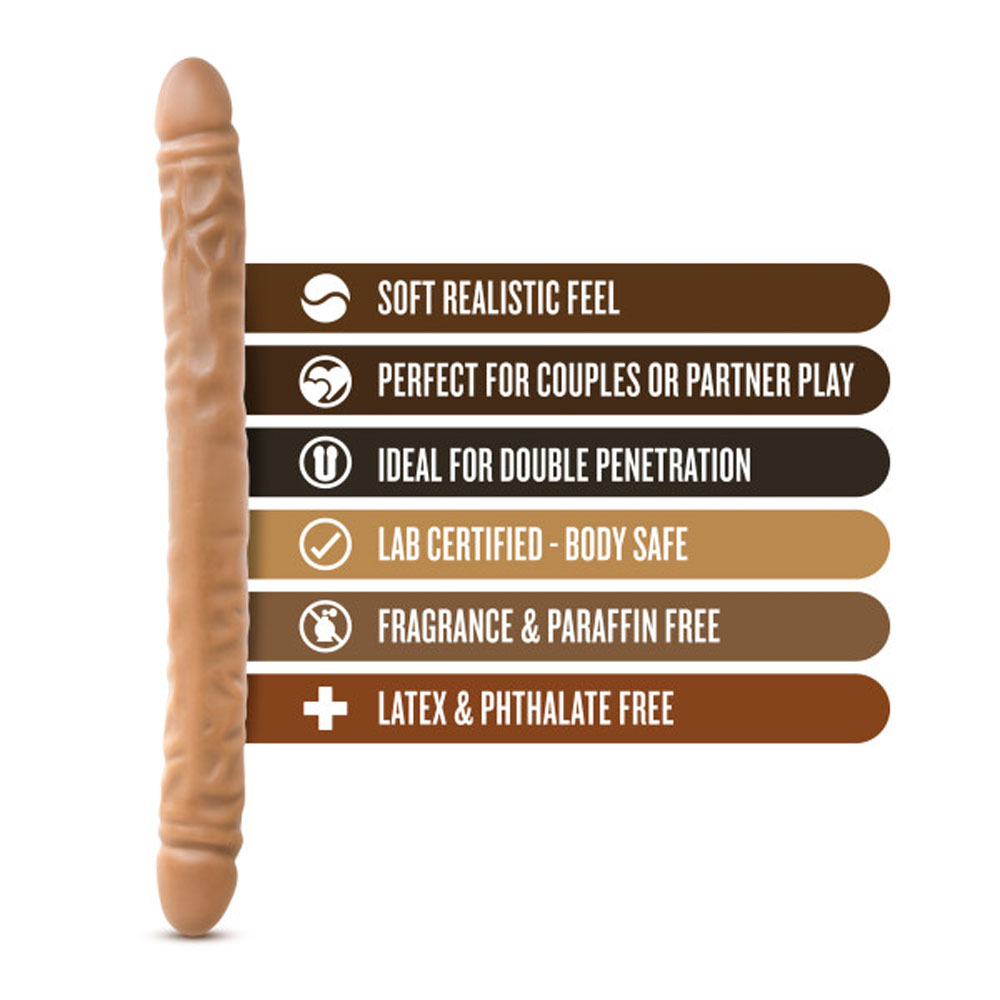 Blush - Dr. Skin - 18 Inch Double Dildo - Mocha - Dildos