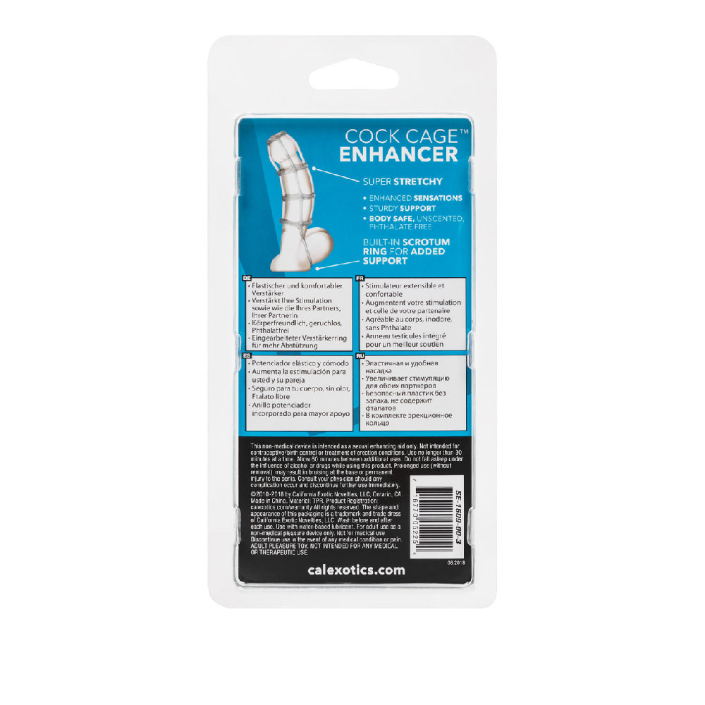CalExotics - Cock Cage Enhancer - Clear - Cockrings