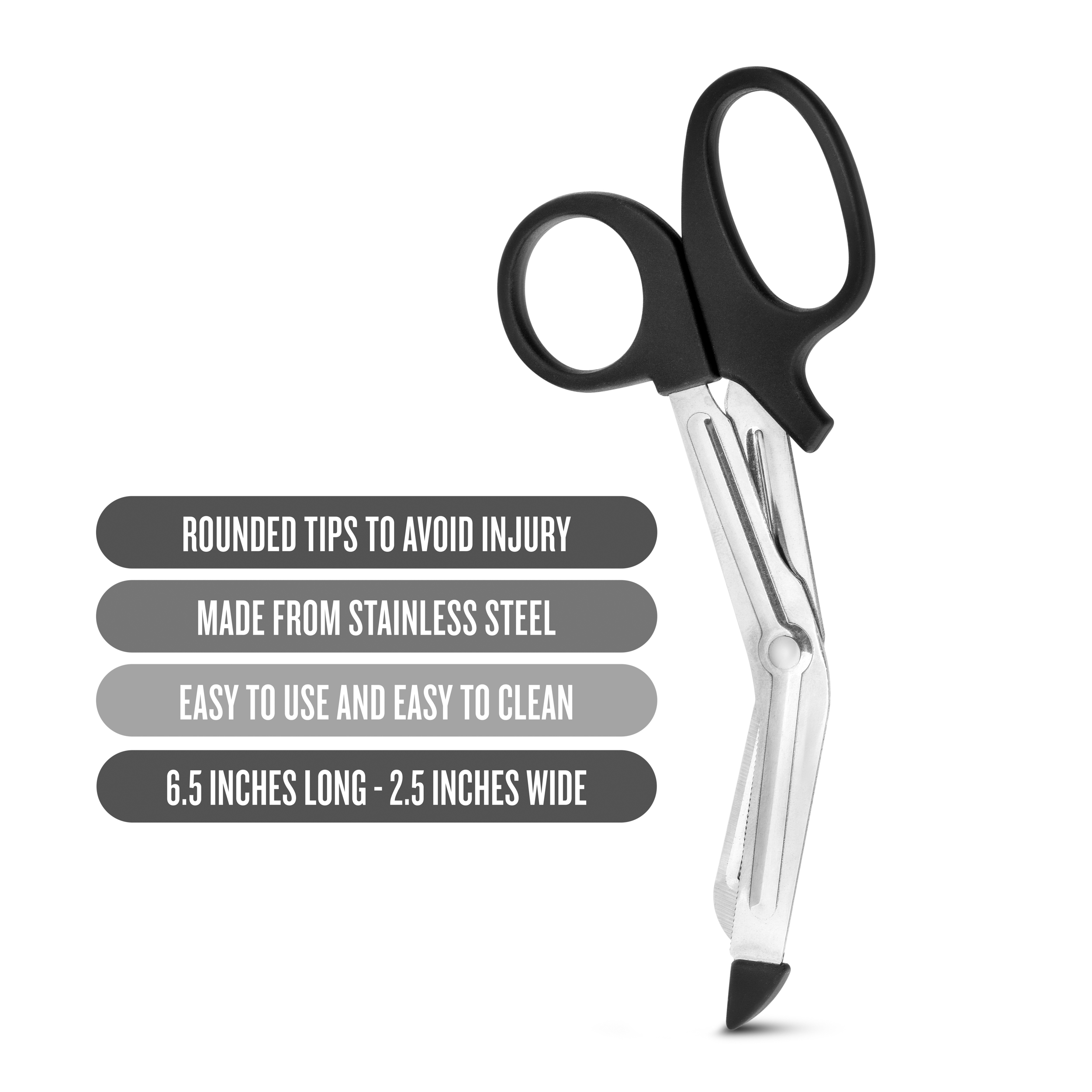 Blush - Temptasia Bondage Safety Scissors Black - Bondage & Fetish Toys - Metal