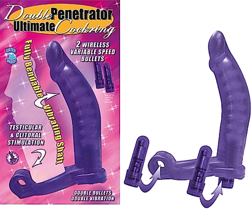 Nasstoys - Double Penetrator Ultimate Cockring-Purple - Clit Stimulators