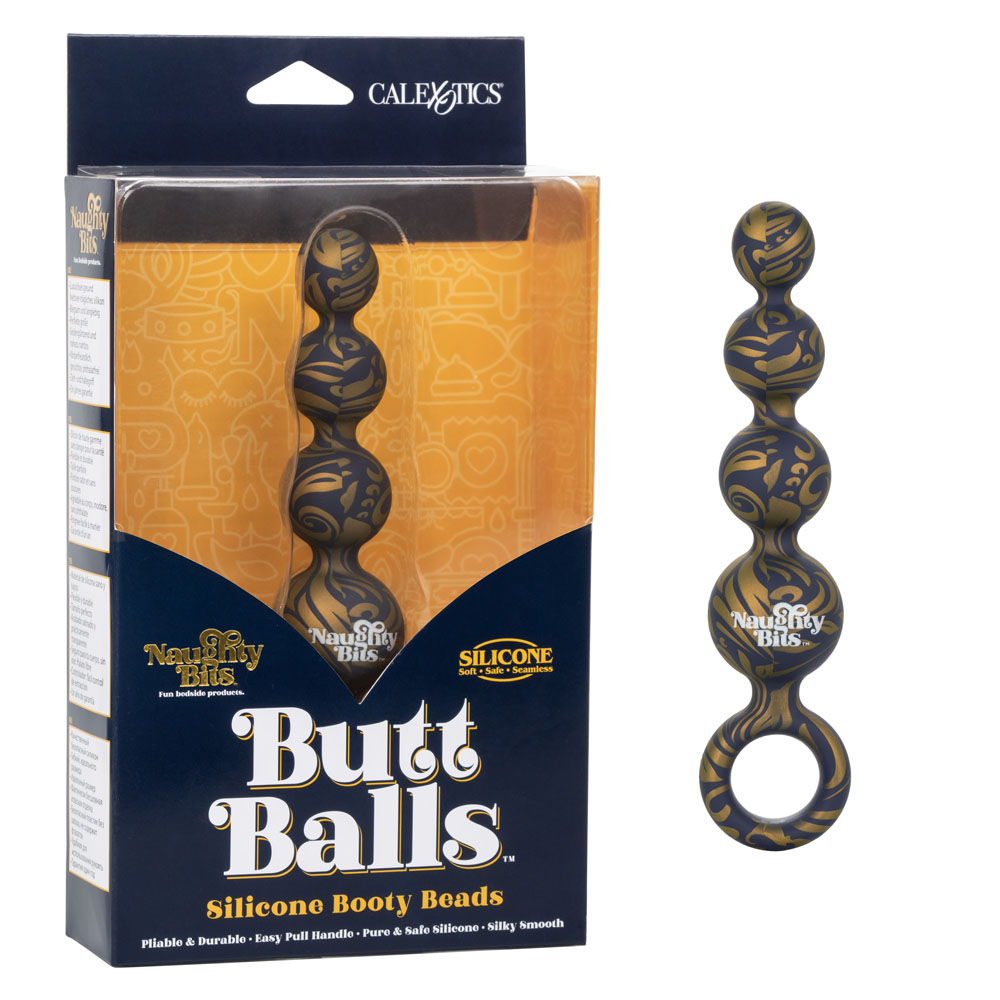 CalExotics - Naughty Bits Butt Balls Silicone Booty Beads - Anal Toys & Stimulators