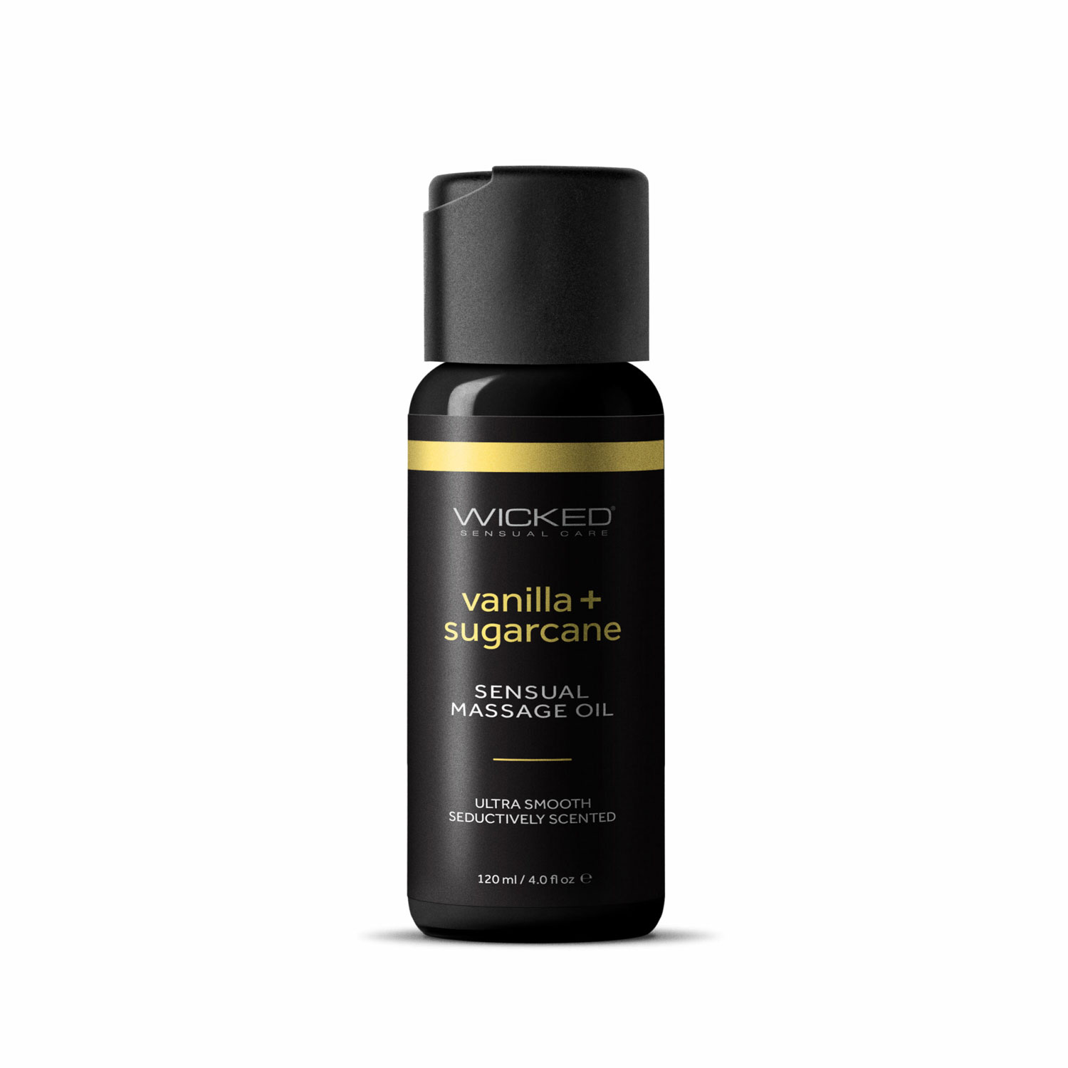 Wicked Sensual Care - Vanilla + Sugercane Massage Oil 4oz - Bath & Body - Liquid