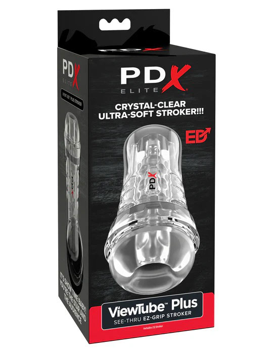PDX Brands - PDX Elite ViewTube See-Thru EZ-Grip Clear - Masturbation Aids for Males