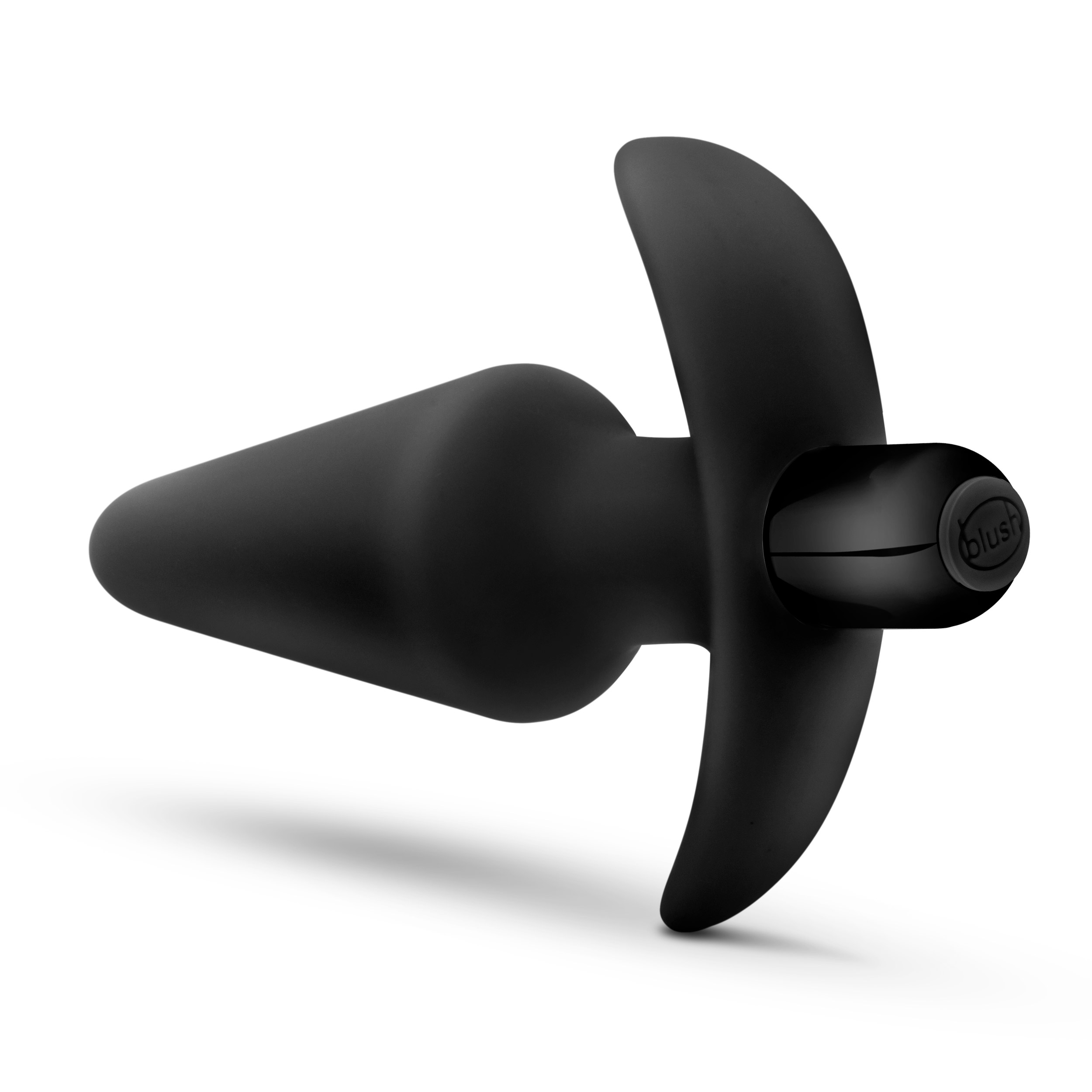 Blush - Anal Adventures Platinum - Silicone Vibrating Plug - Black - Anal Toys & Stimulators
