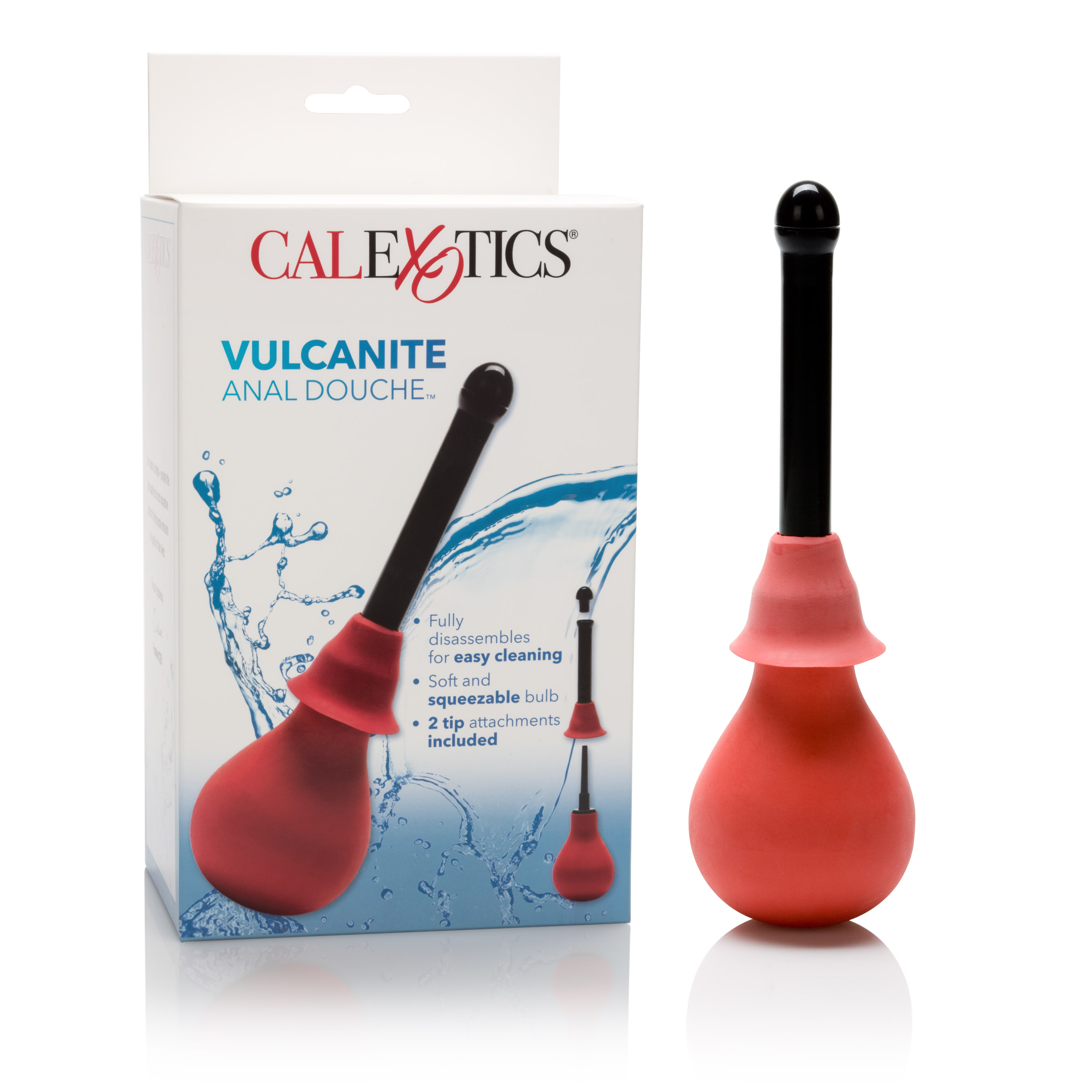 CalExotics - Vulcanite Anal Douche With Attachement - Anal Toys & Stimulators