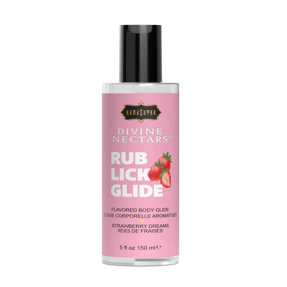 Kama Sutra - Divine Nectars Flavored Body Glide - Strawberry Dreams - 5 Fl Oz. 150ml - Lubricants, Creams & Glides