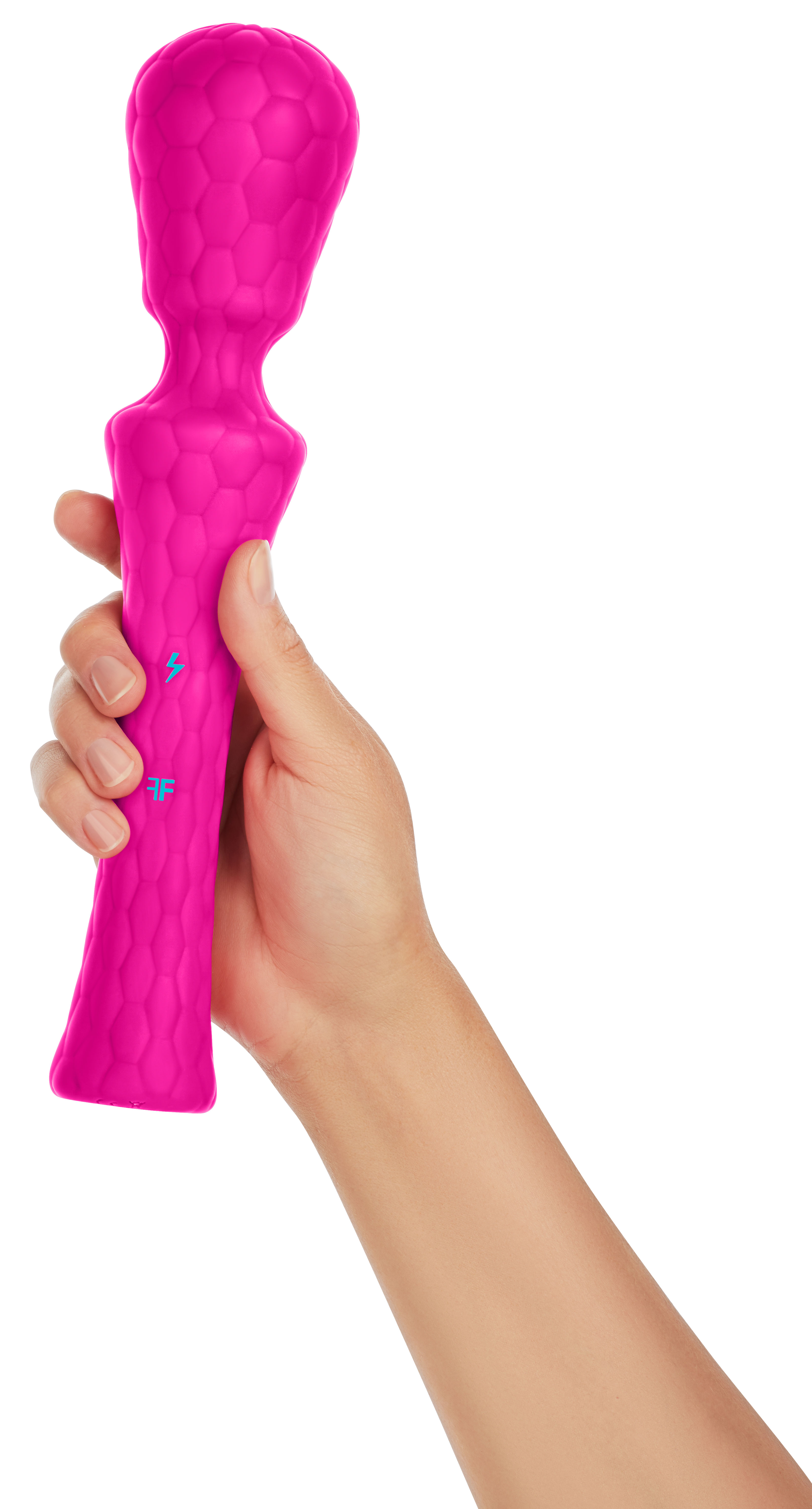 FemmeFunn - FemmeFunn Ultra Wand XL Rechargeable Flexible Textured Silicone Vibrator Pink - Vibrators - Silicone