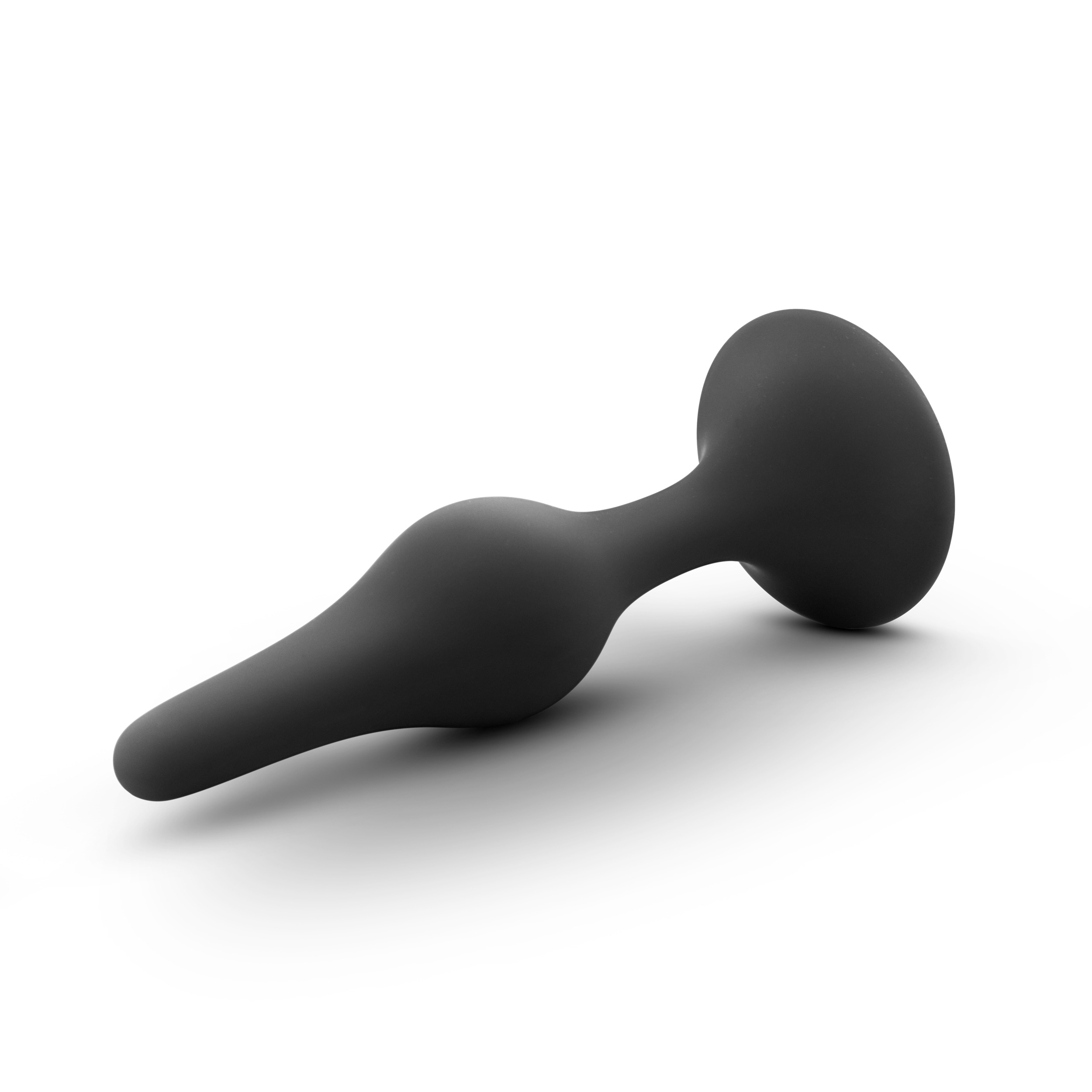 Blush - Anal Adventures Platinum - Silicone Beginner Plug - Small - Black - Anal Toys & Stimulators