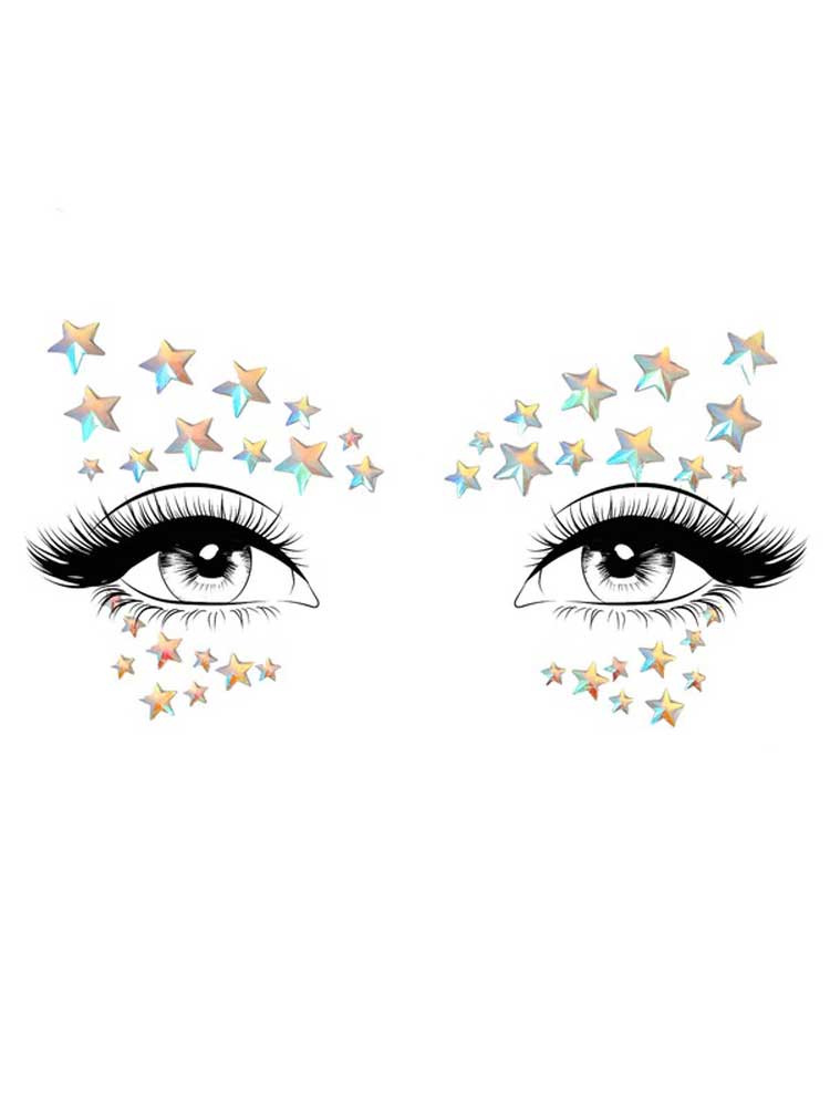 Leg Avenue - Celeste Glow in the Dark Face Jewels Sticker - Holiday Items