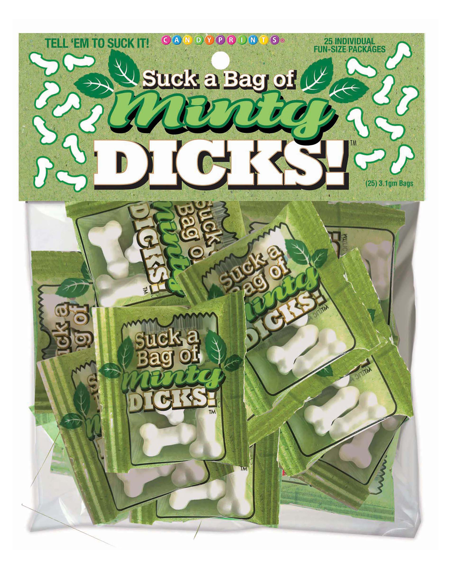 Little Genie - Suck a Bag of Minty Dicks- Bag of 25 - Edible