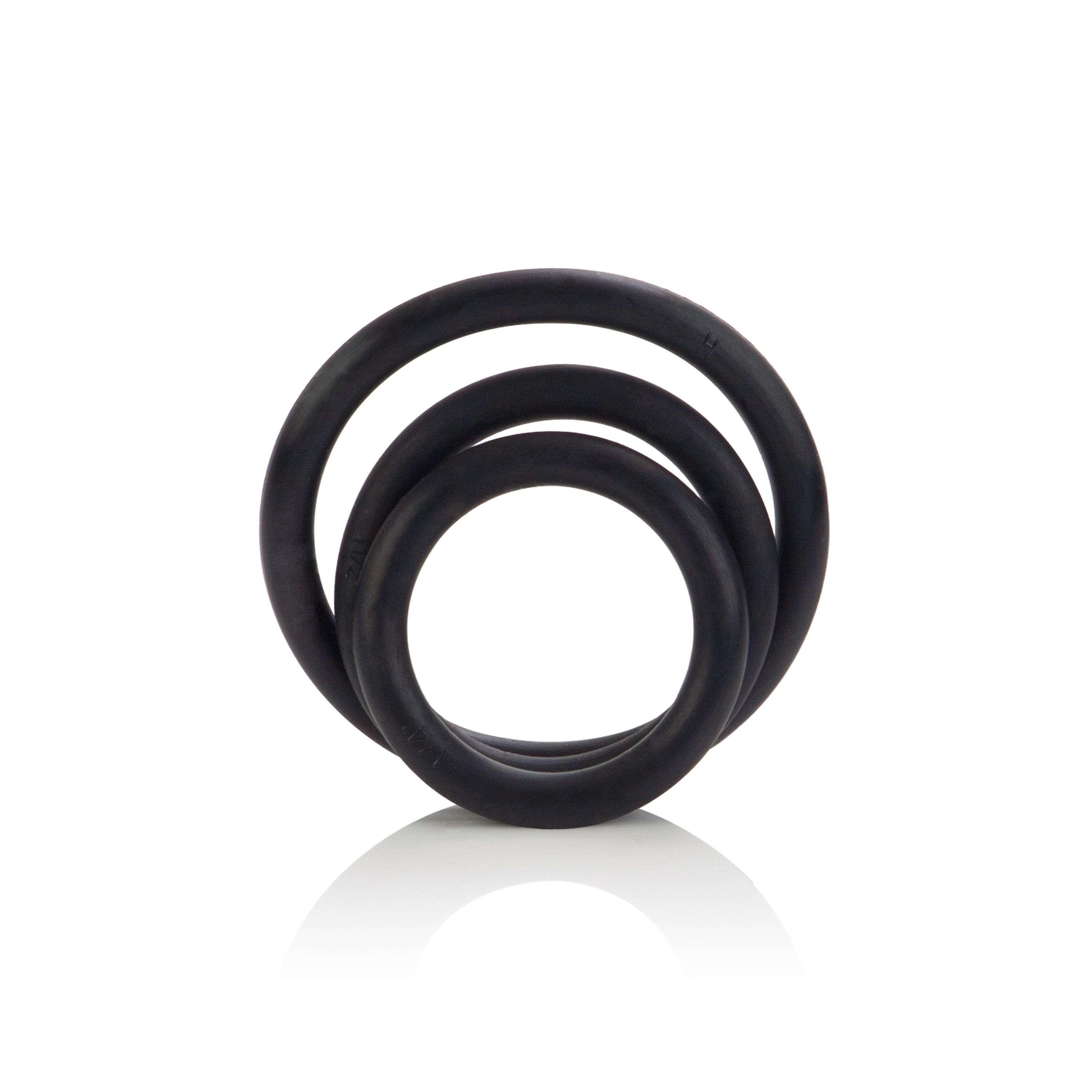 CalExotics - Rubber Ring 3 Piece Set - Black - Cockrings