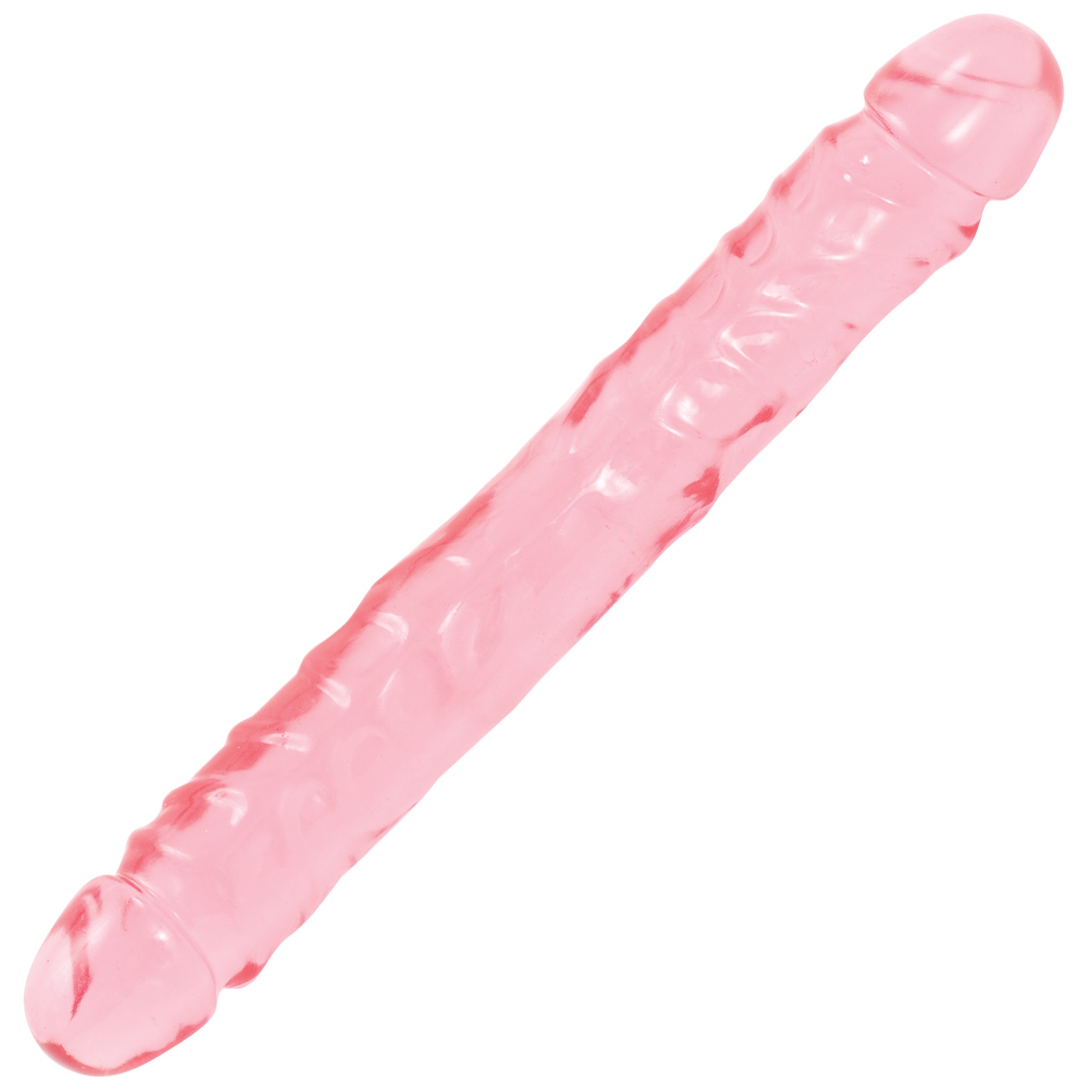 Doc Johnson - Crystal Jellies Jr. Double Dong 12 Inch - Pink - Dildos