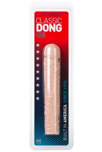 Doc Johnson - Classic Dong: 10in.x 1.75in. (Flesh) - Dildos - PVC
